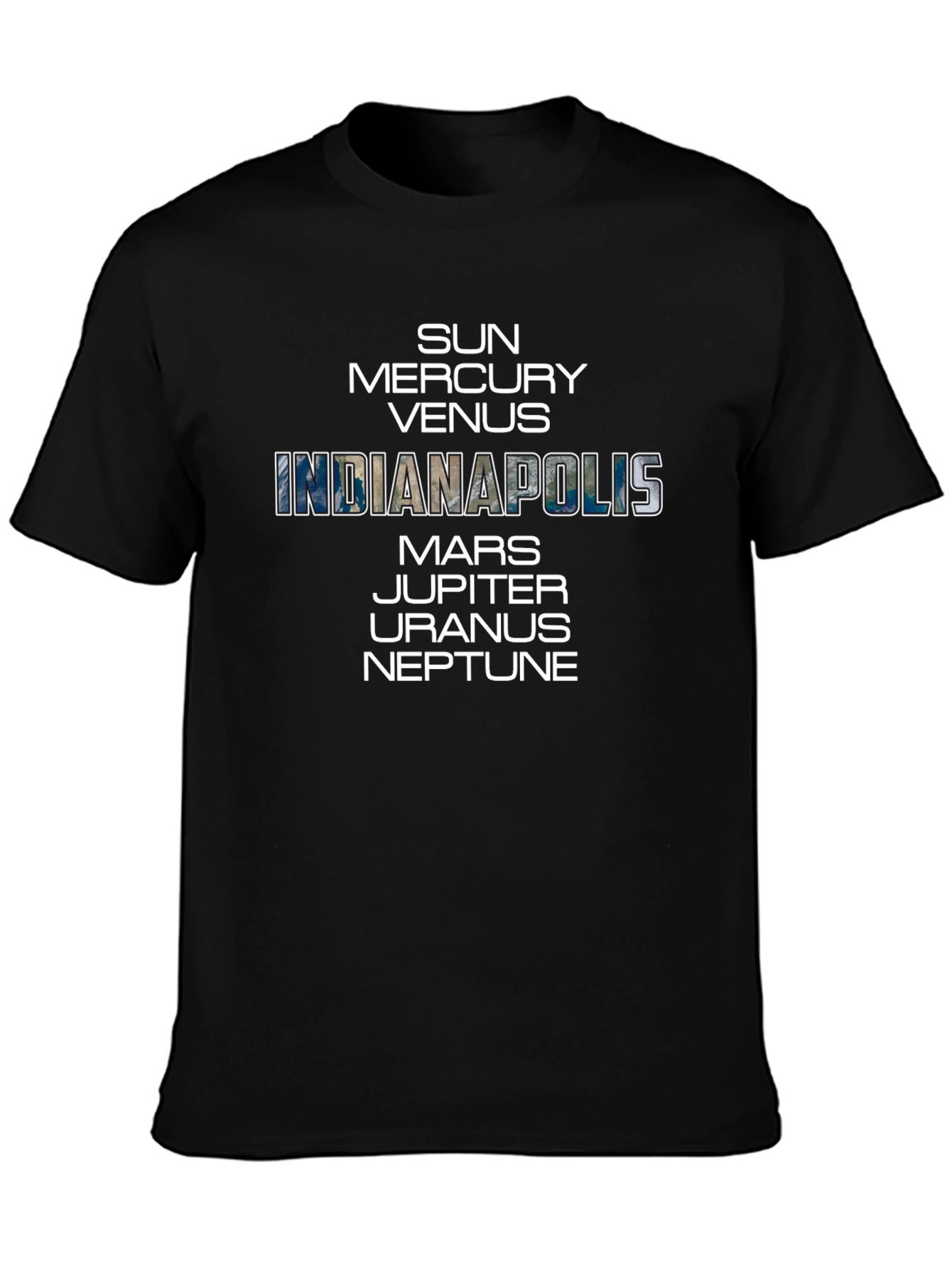 Indianapolis Planets T-Shirt - Astronomy Space Tee