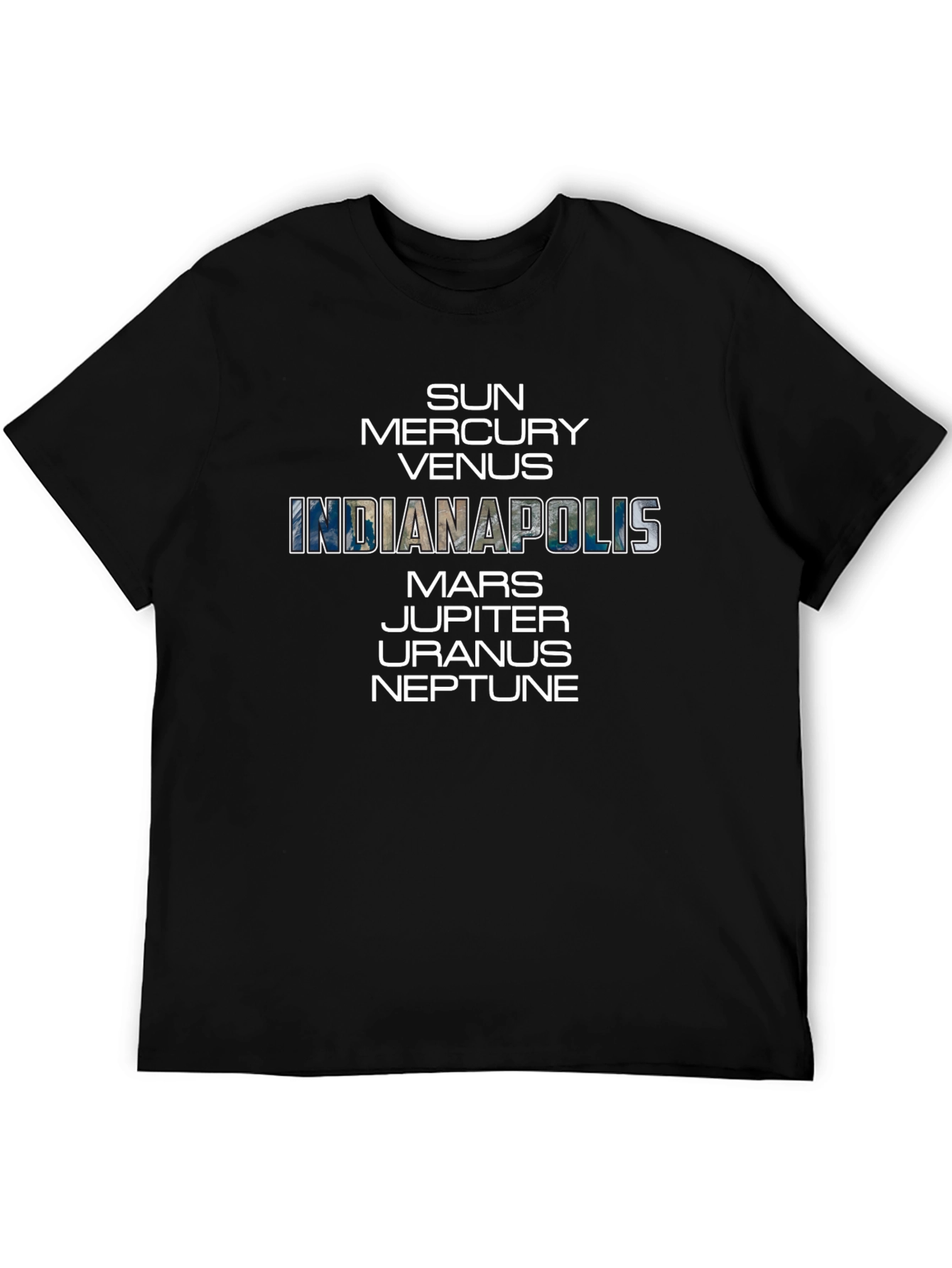 Indianapolis Planets T-Shirt - Astronomy Space Tee