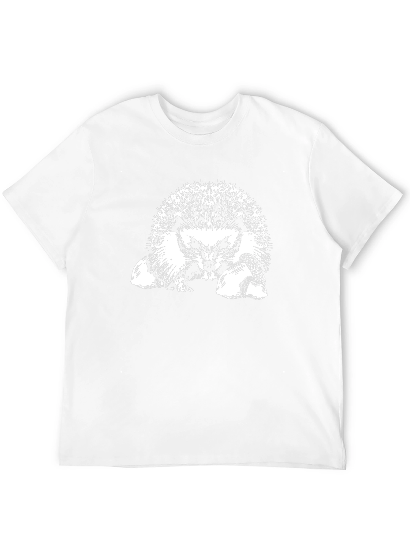 Hedgehog Graphic T-Shirt - Black Cotton Tee