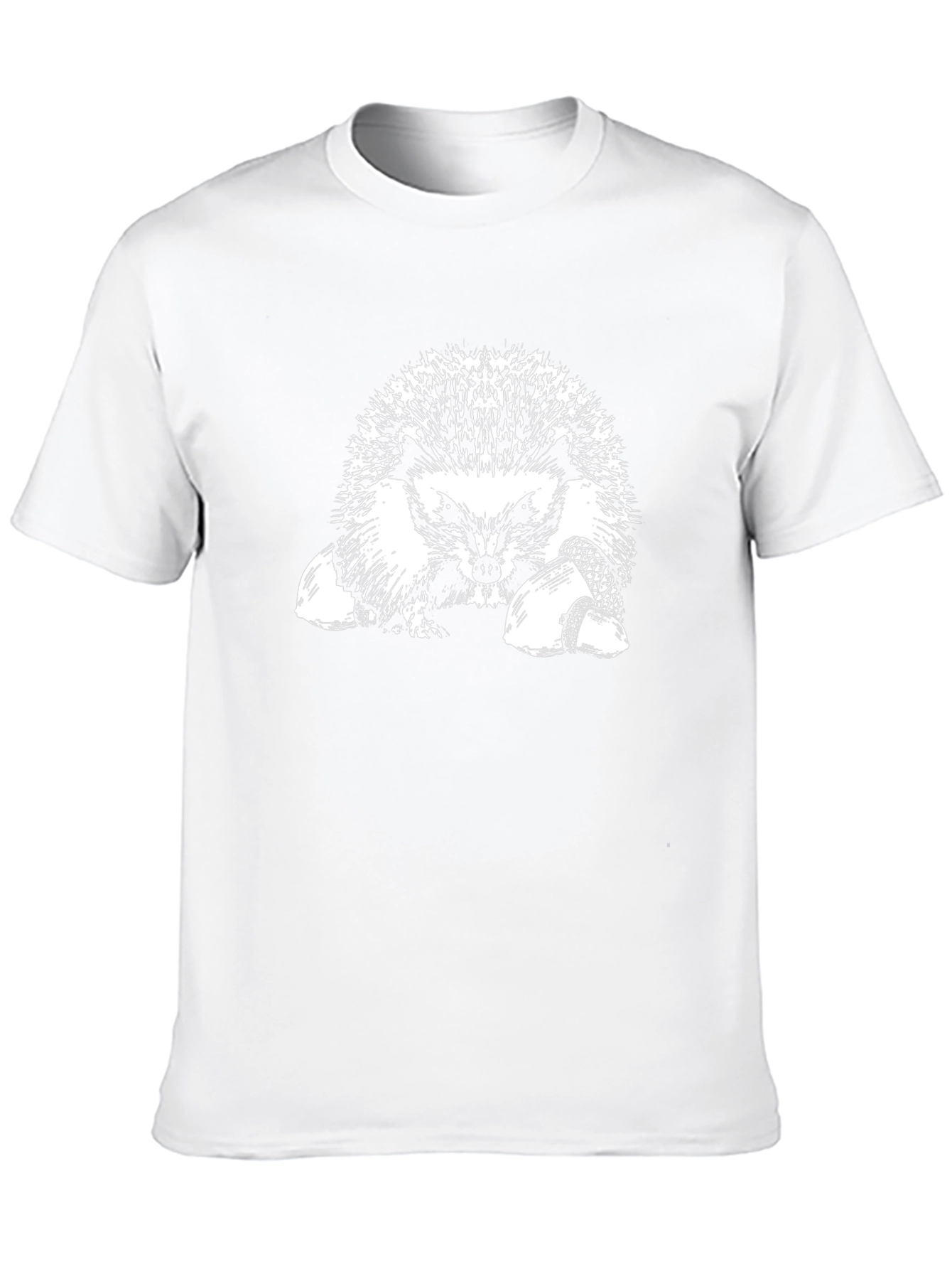 Hedgehog Graphic T-Shirt - Black Cotton Tee