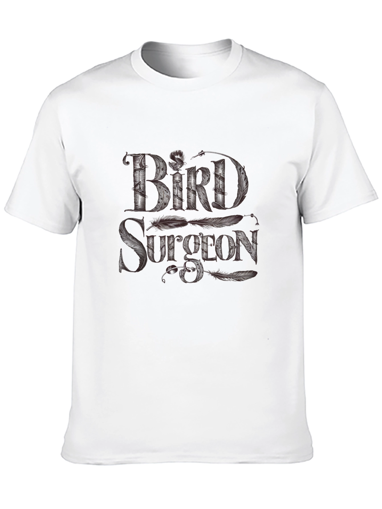 Bird Surgeon Graphic T-Shirt - Unique Feather Design