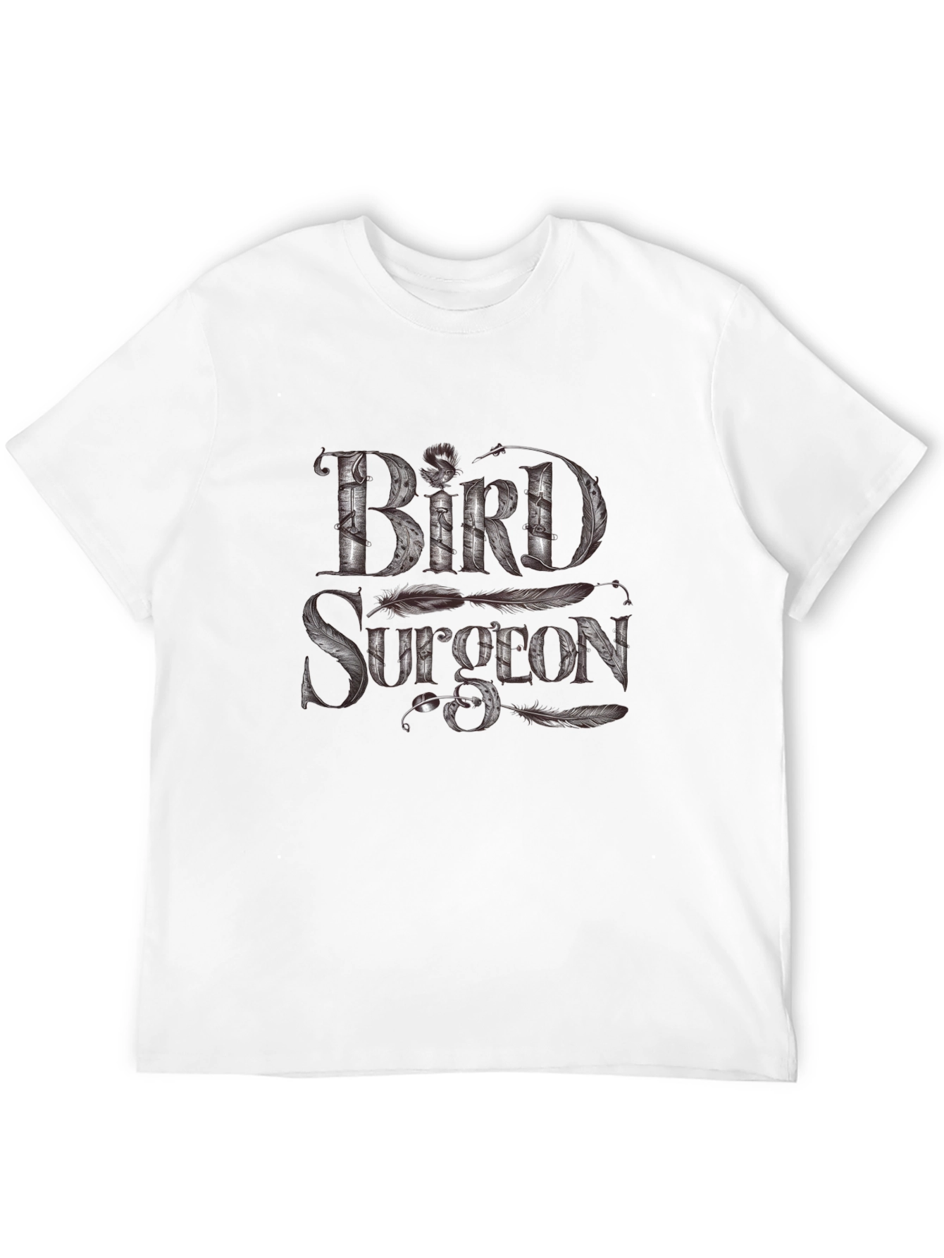 Bird Surgeon Graphic T-Shirt - Unique Feather Design