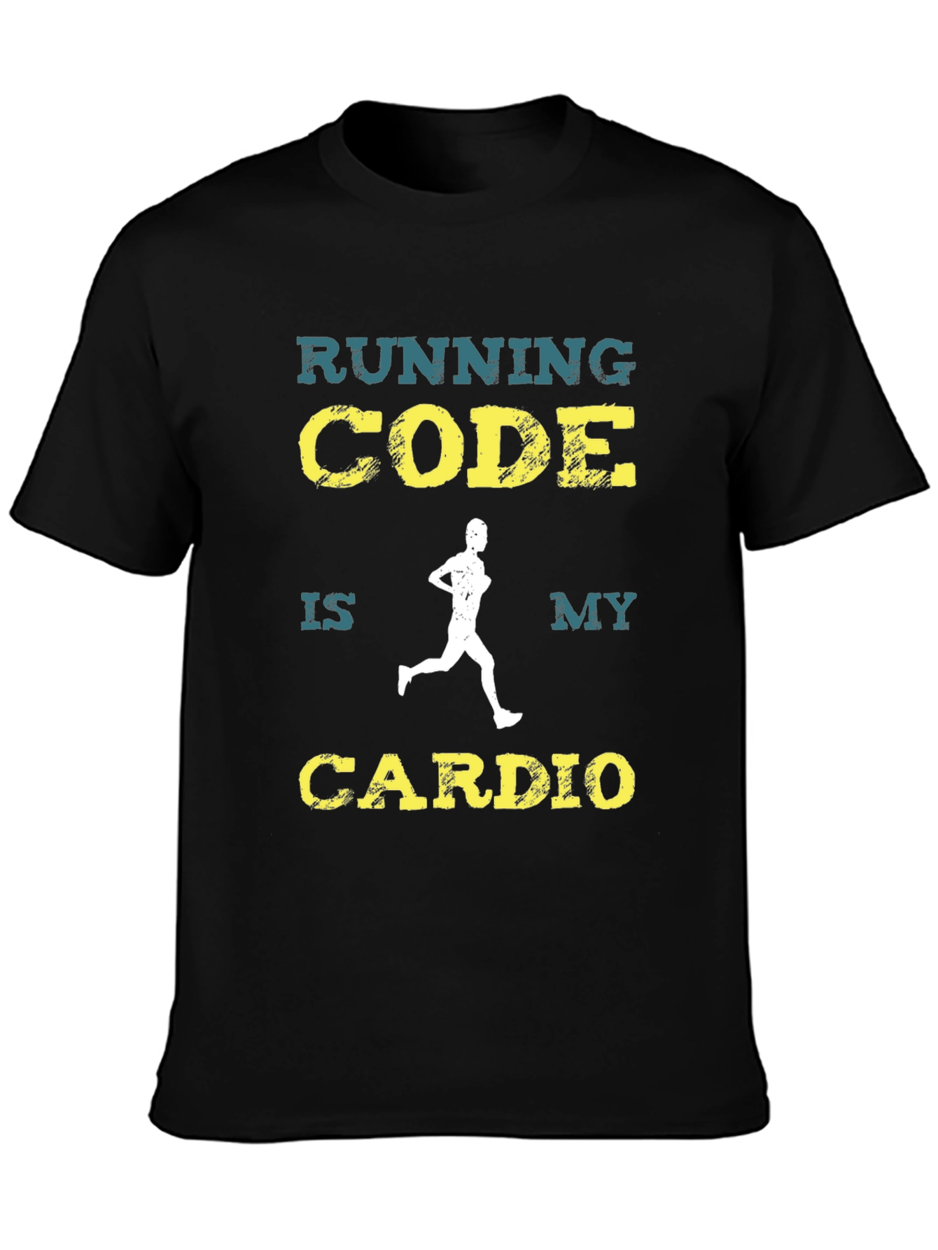Running Code is My Cardio Black T-Shirt