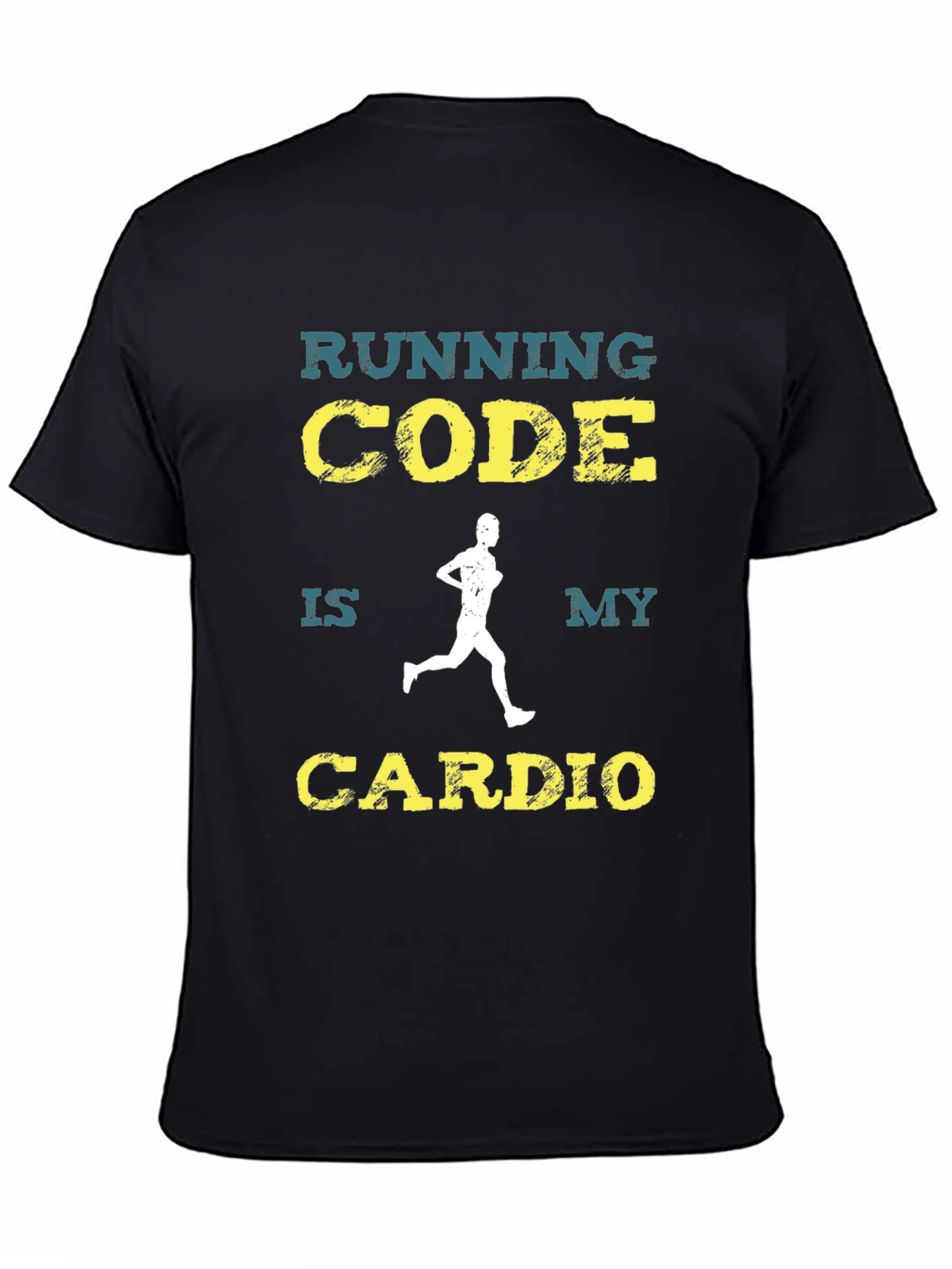 Running Code is My Cardio Black T-Shirt