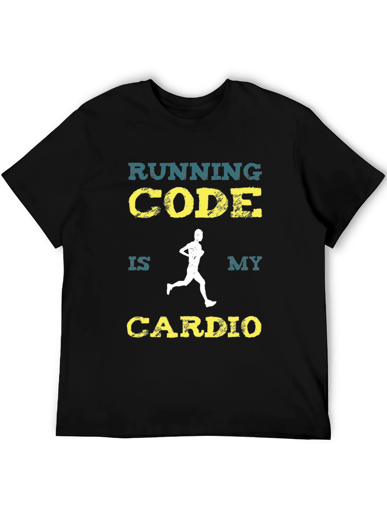 Running Code is My Cardio Black T-Shirt