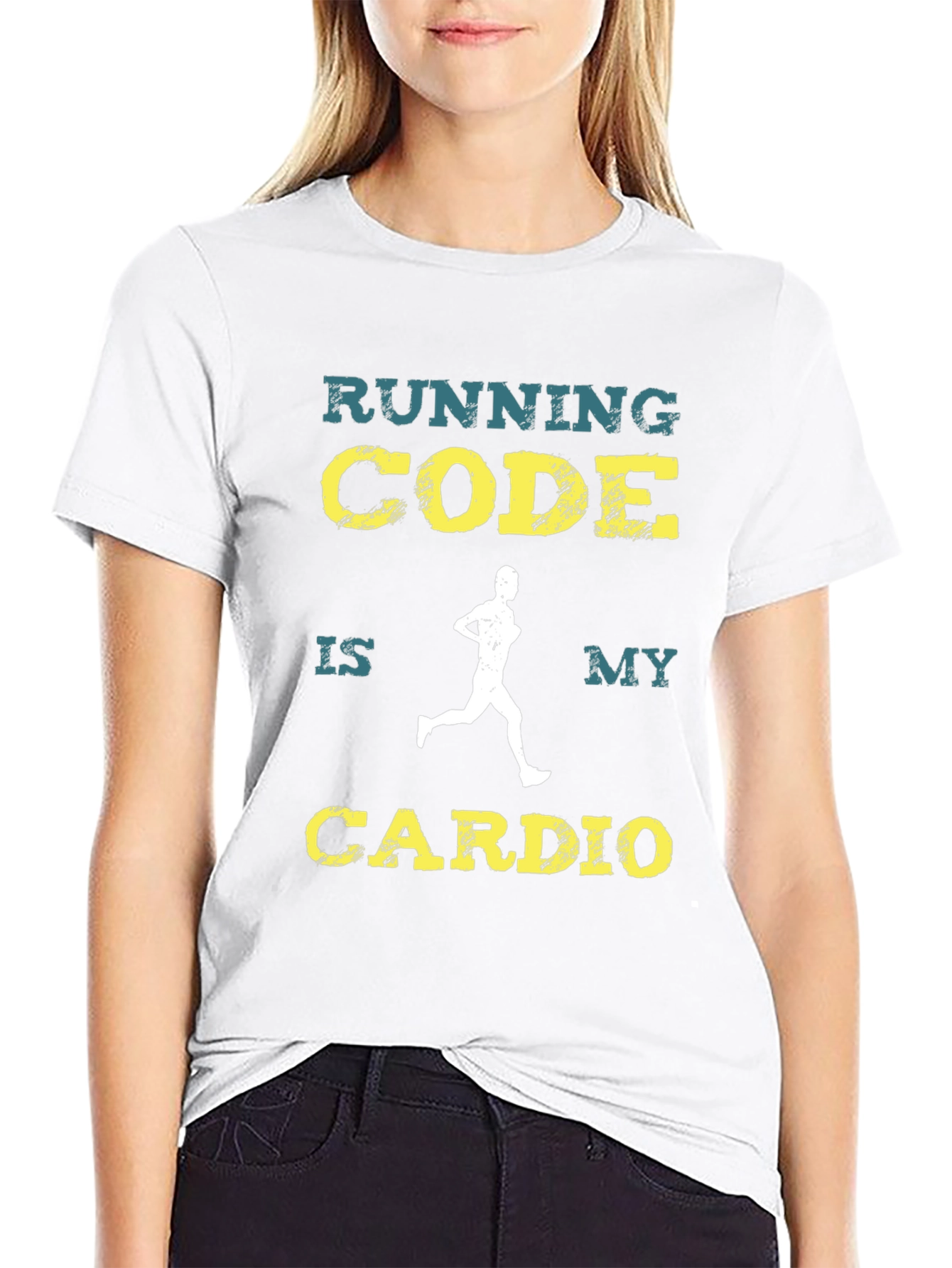 Running Code is My Cardio Black T-Shirt