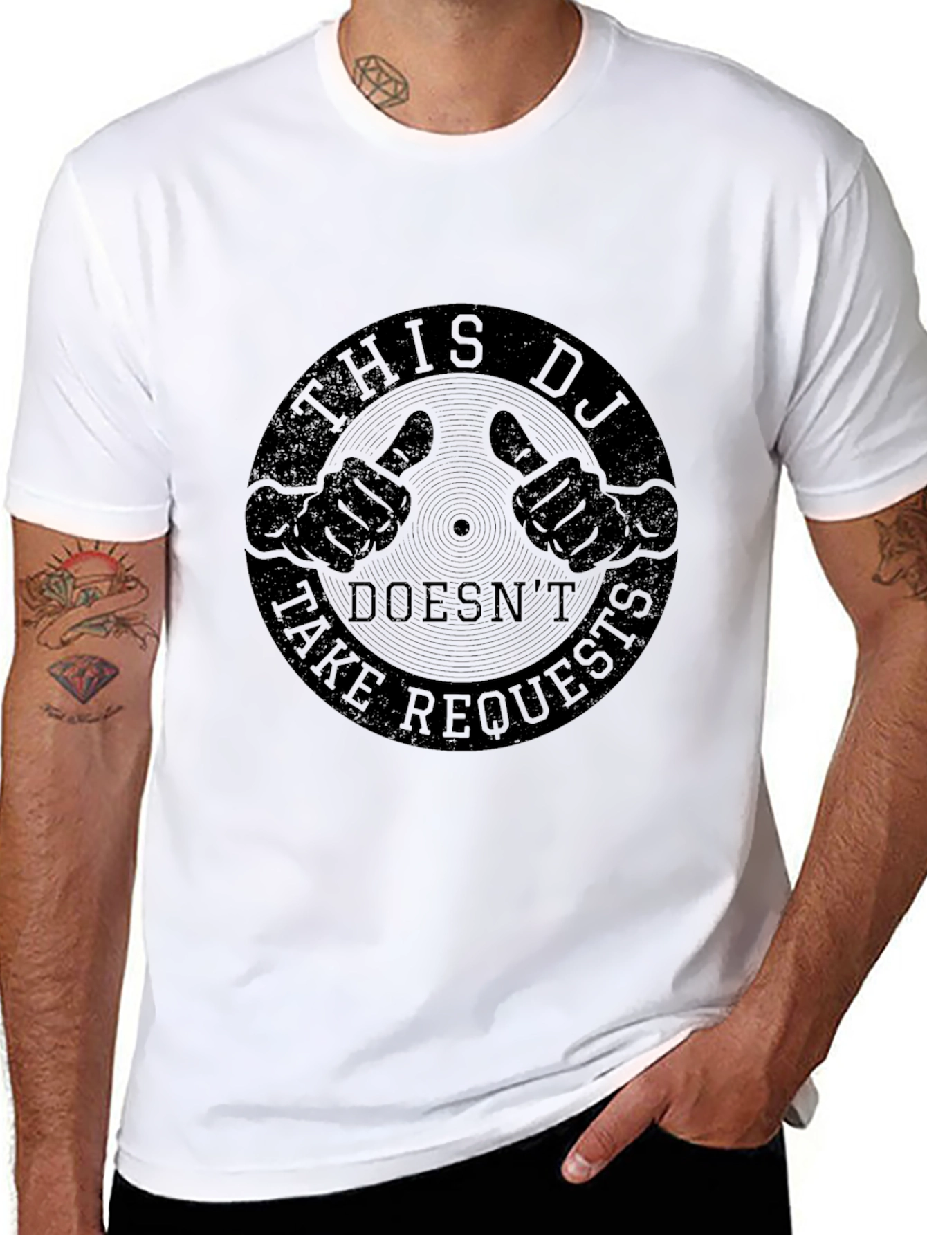 DJ Doesnt Take Requests T-Shirt - Music Lover Tee
