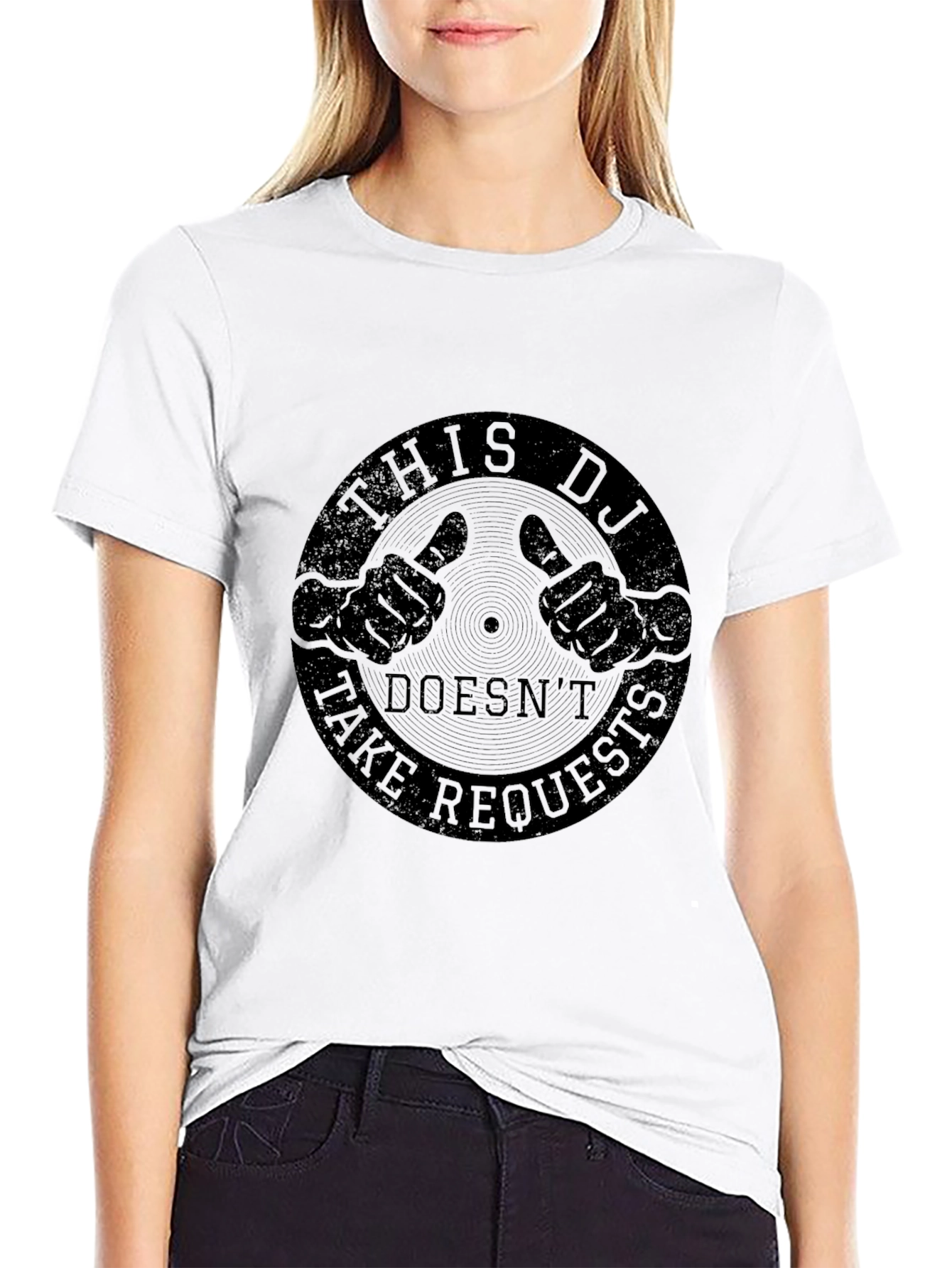 DJ Doesnt Take Requests T-Shirt - Music Lover Tee