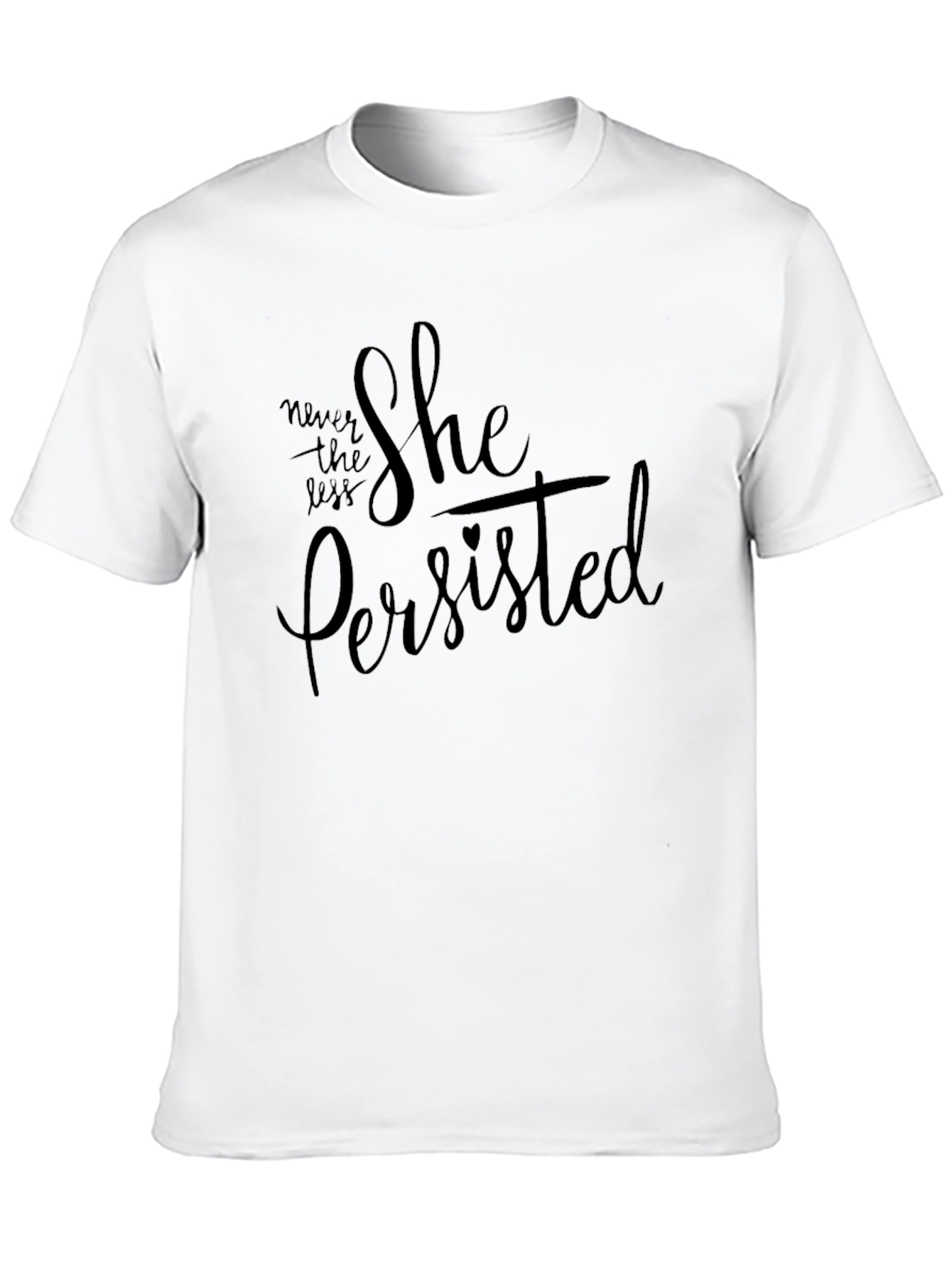 She Persisted Black T-Shirt - Empowering Womens Tee