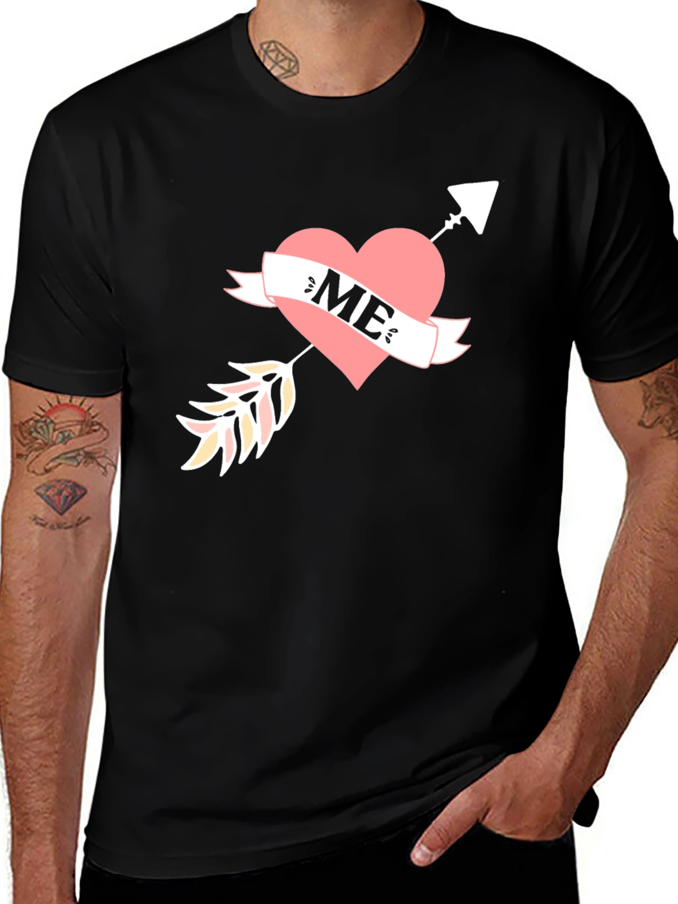 Heart Arrow ME Graphic Tee - Unique Design