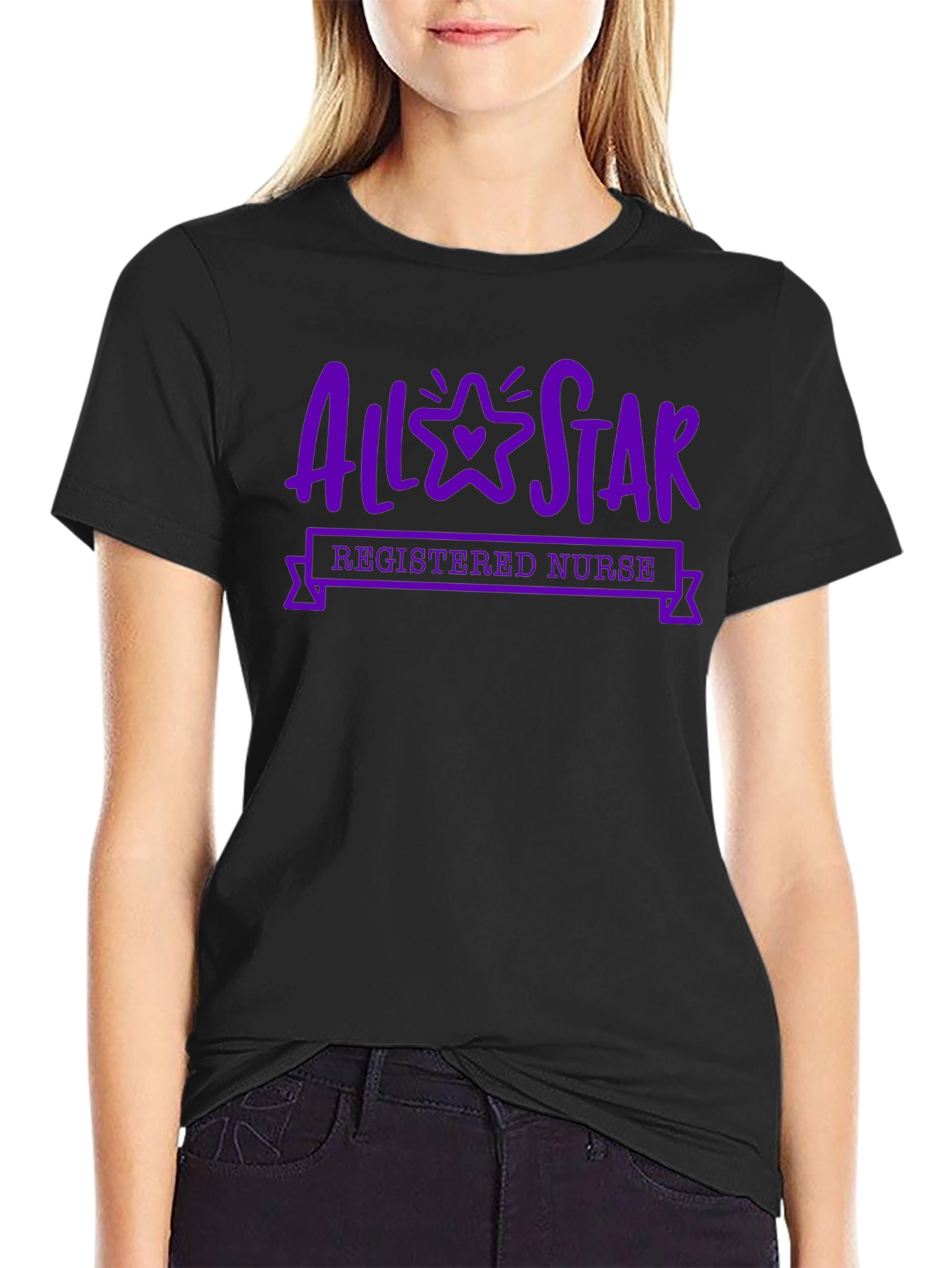 All-Star Registered Nurse T-Shirt - Black