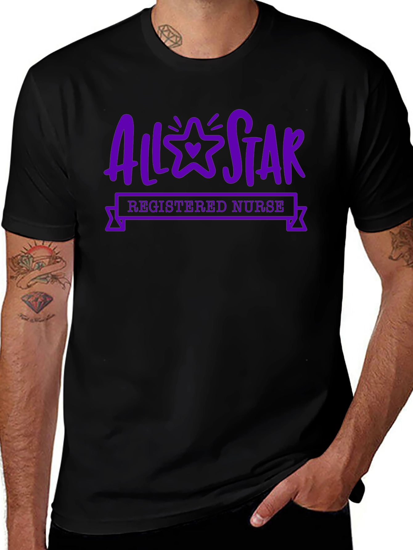 All-Star Registered Nurse T-Shirt - Black
