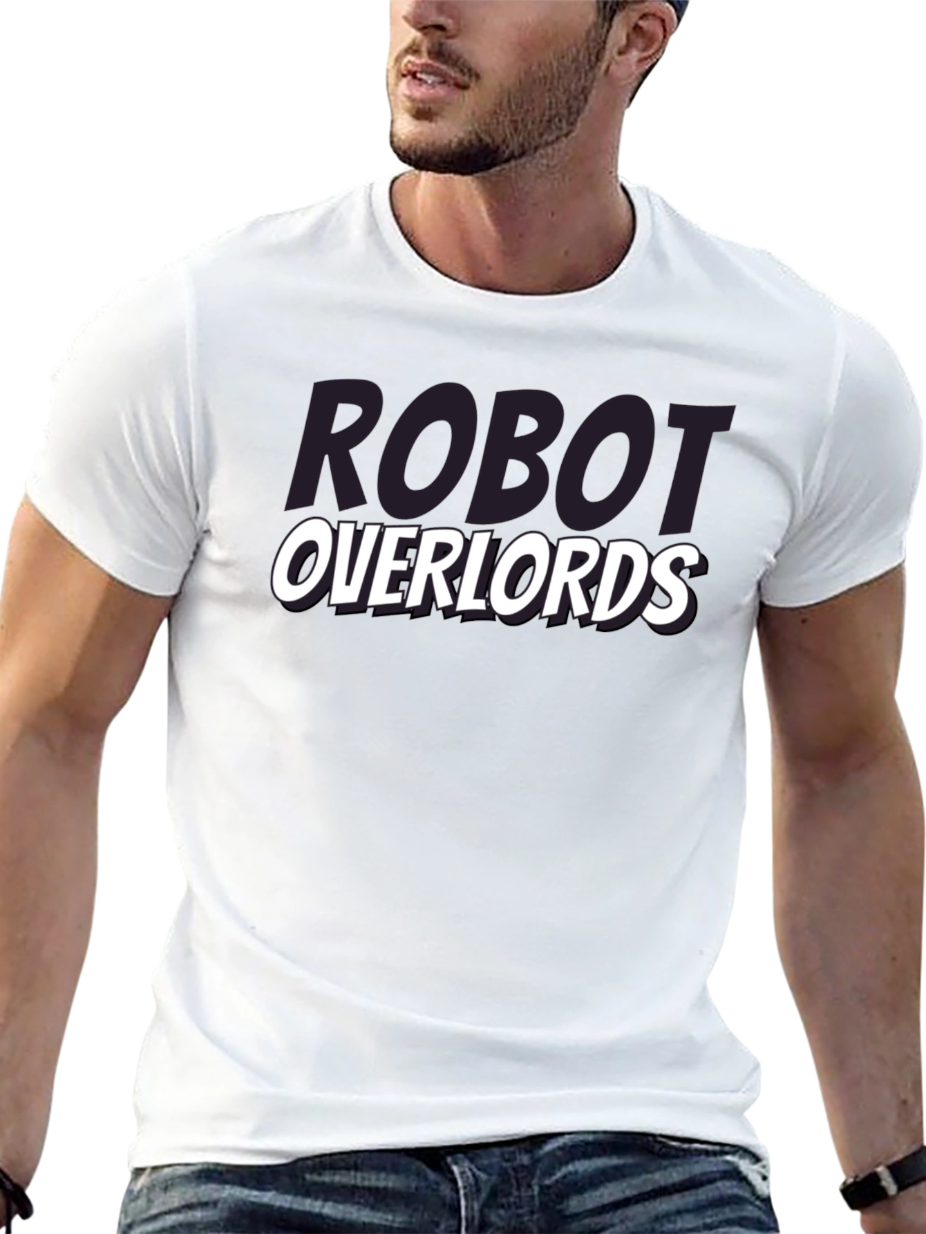 Robot Overlords Graphic T-Shirt - Black
