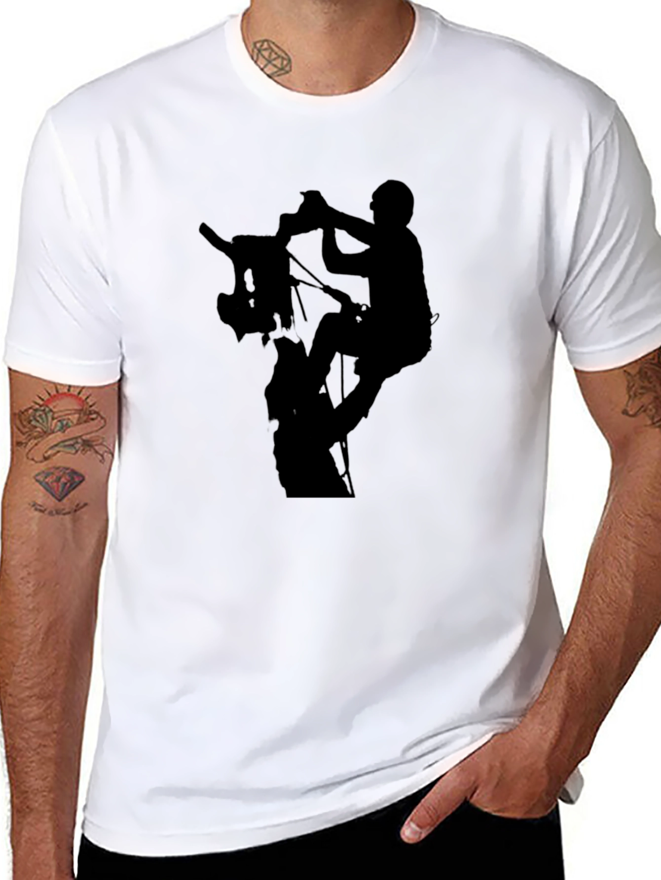 Arborist Tree Climber Silhouette T-Shirt