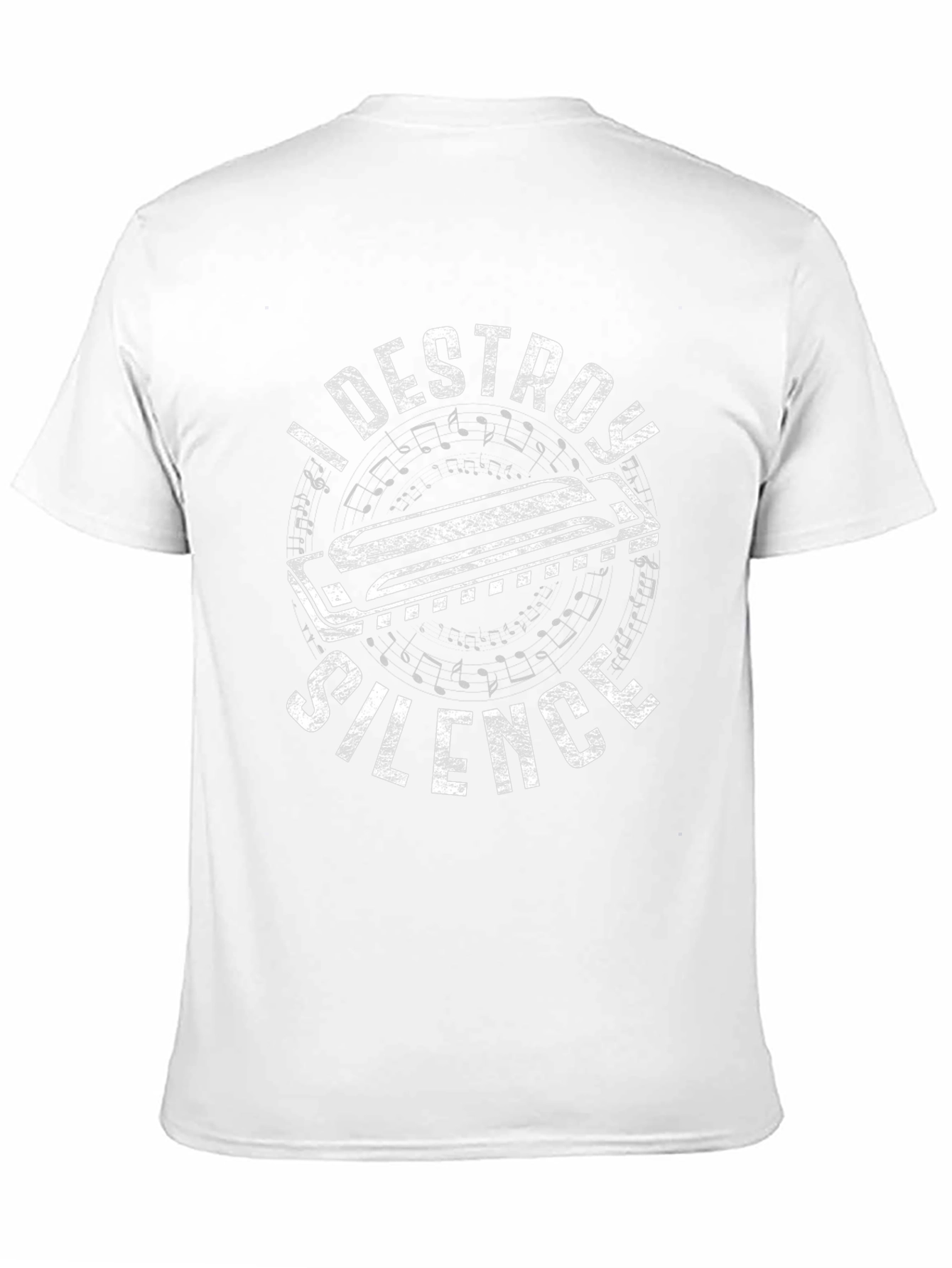 I Destroy Silence Harmonica T-Shirt