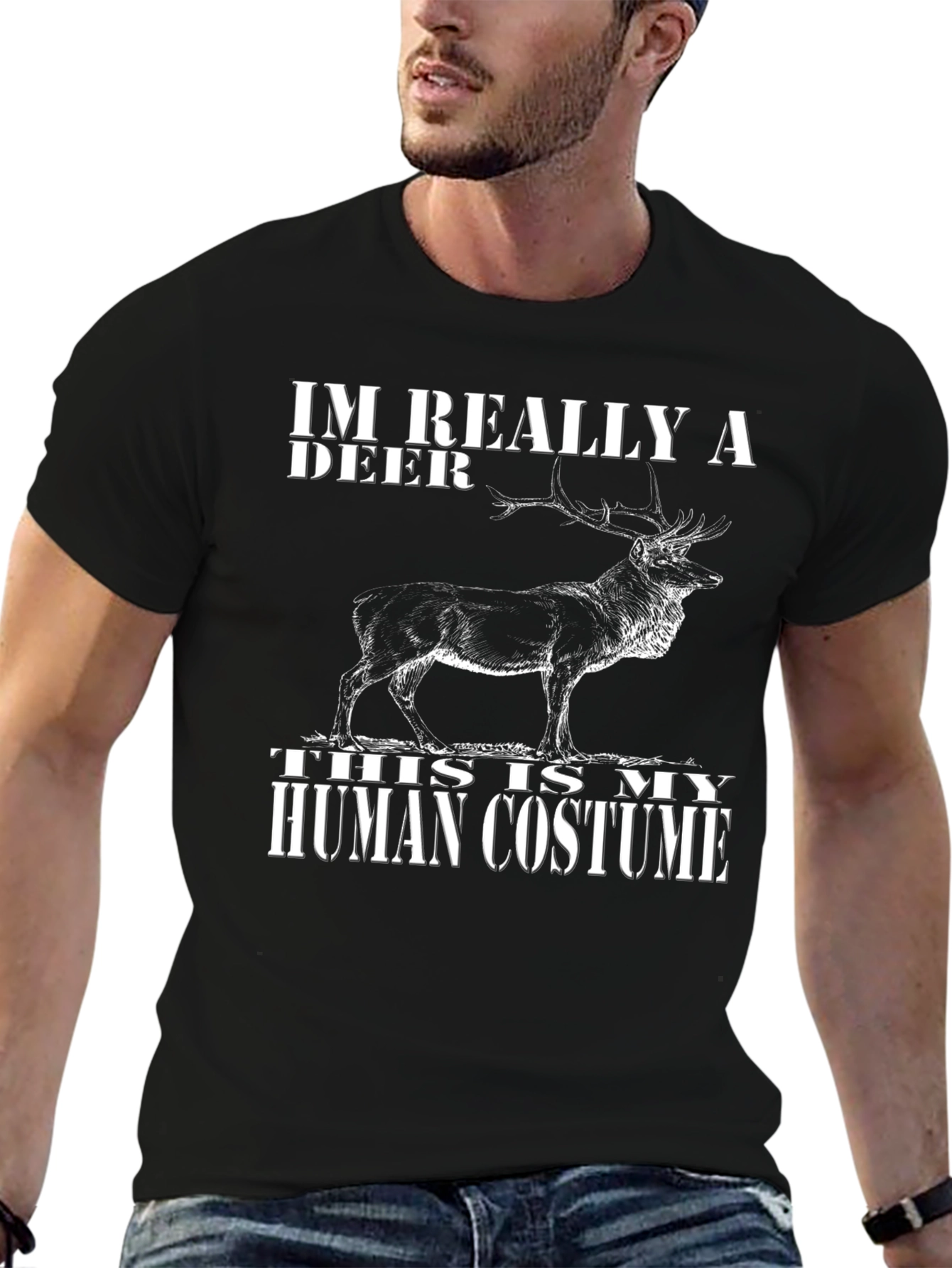 Im Really A Deer Human Costume T-Shirt