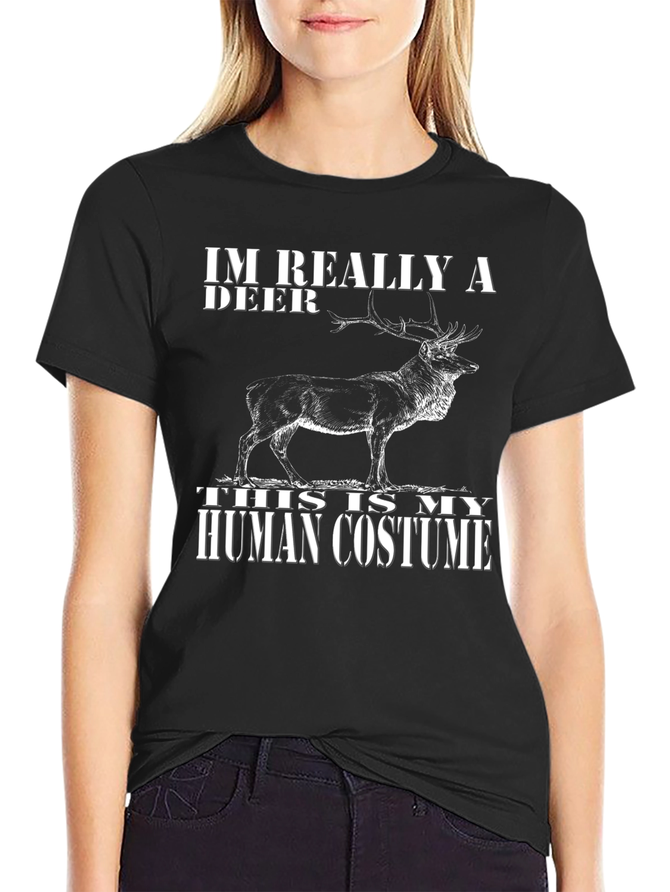 Im Really A Deer Human Costume T-Shirt