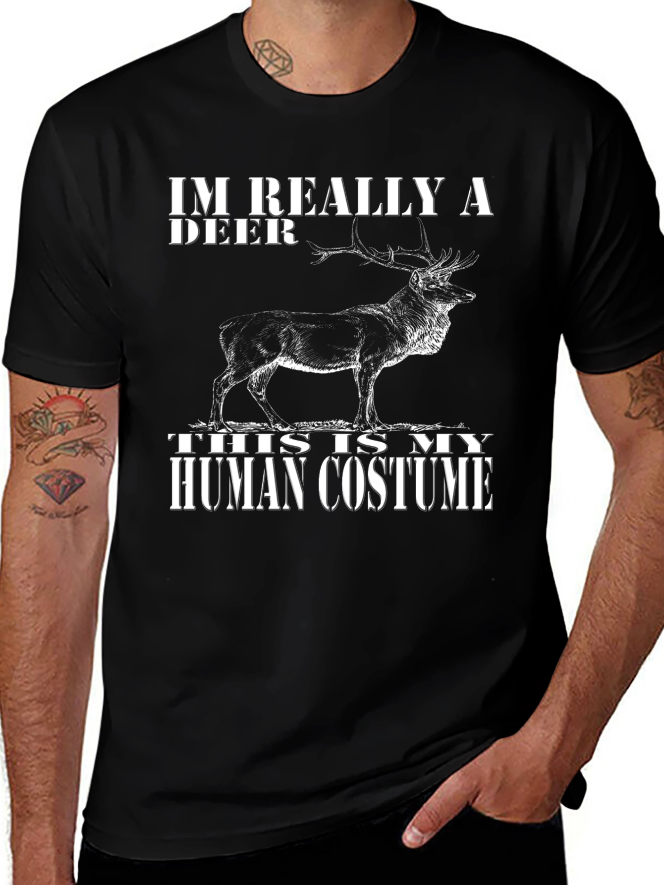 Im Really A Deer Human Costume T-Shirt
