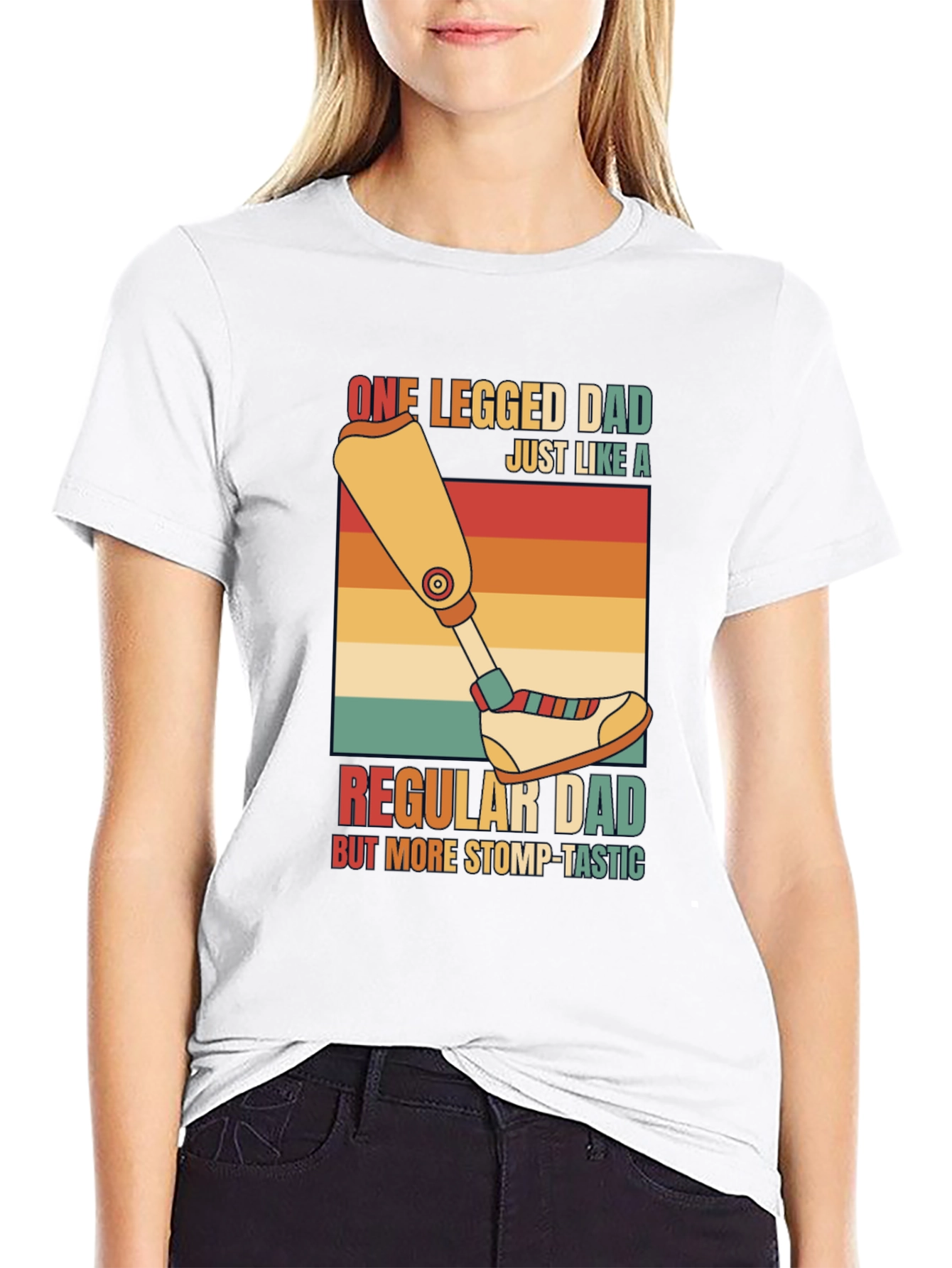 One Legged Dad T-Shirt - Stomp-Tastic Humor Tee