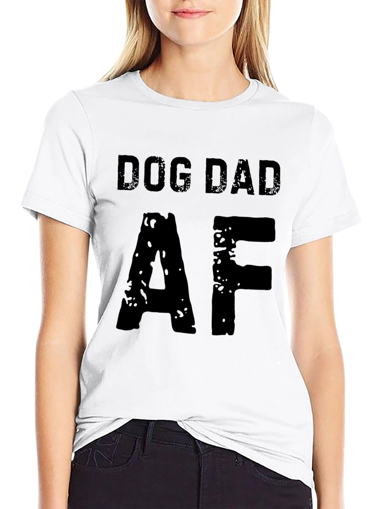 Dog Dad AF Graphic T-Shirt - Black