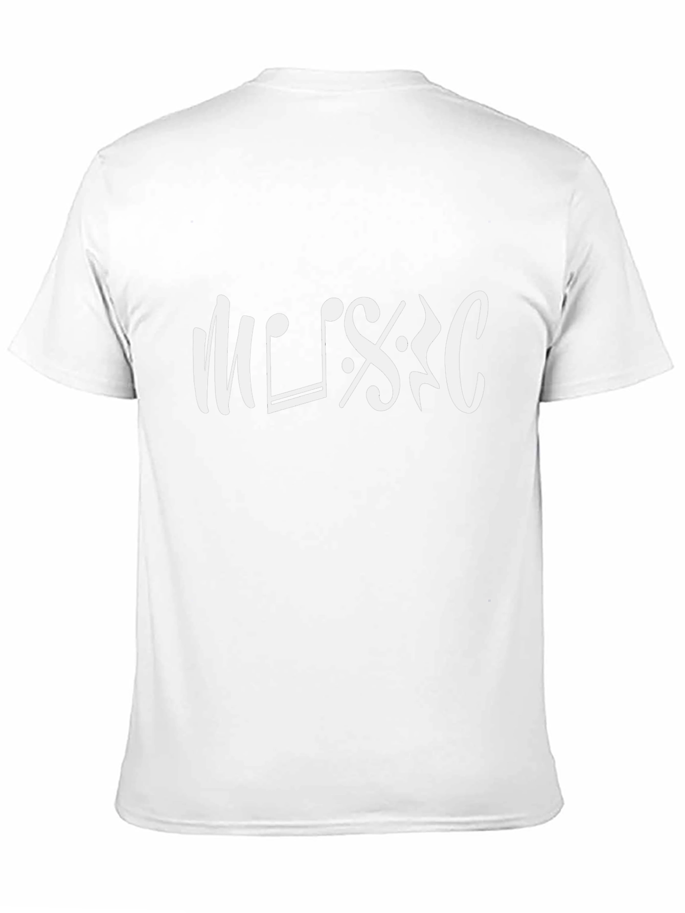 Music Note Graphic Tee - Black Cotton T-Shirt