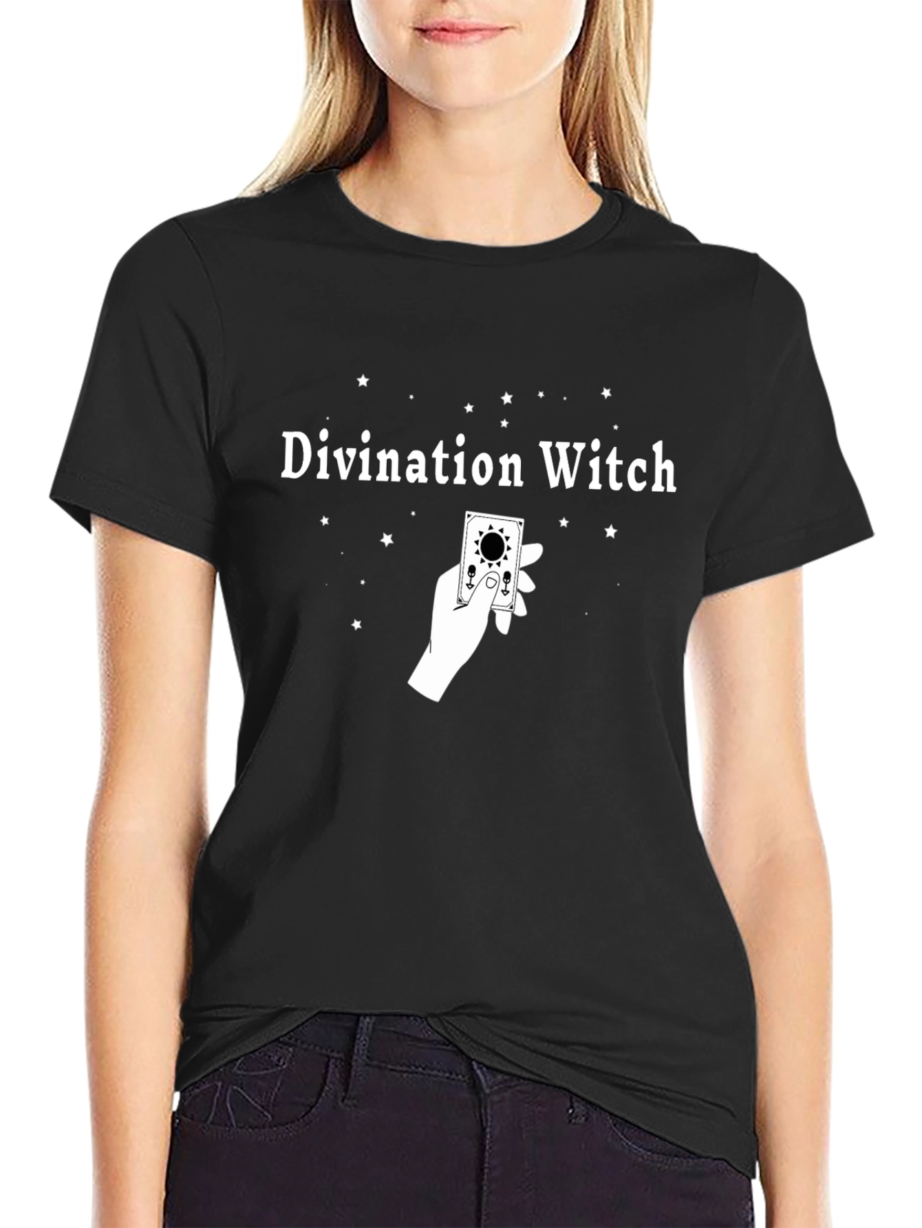 Divination Witch Graphic Tee - Unisex Black T-Shirt