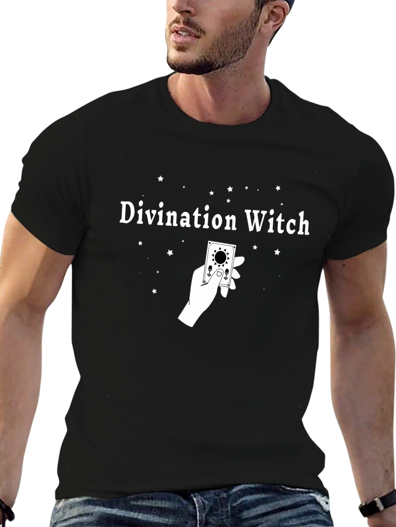Divination Witch Graphic Tee - Unisex Black T-Shirt