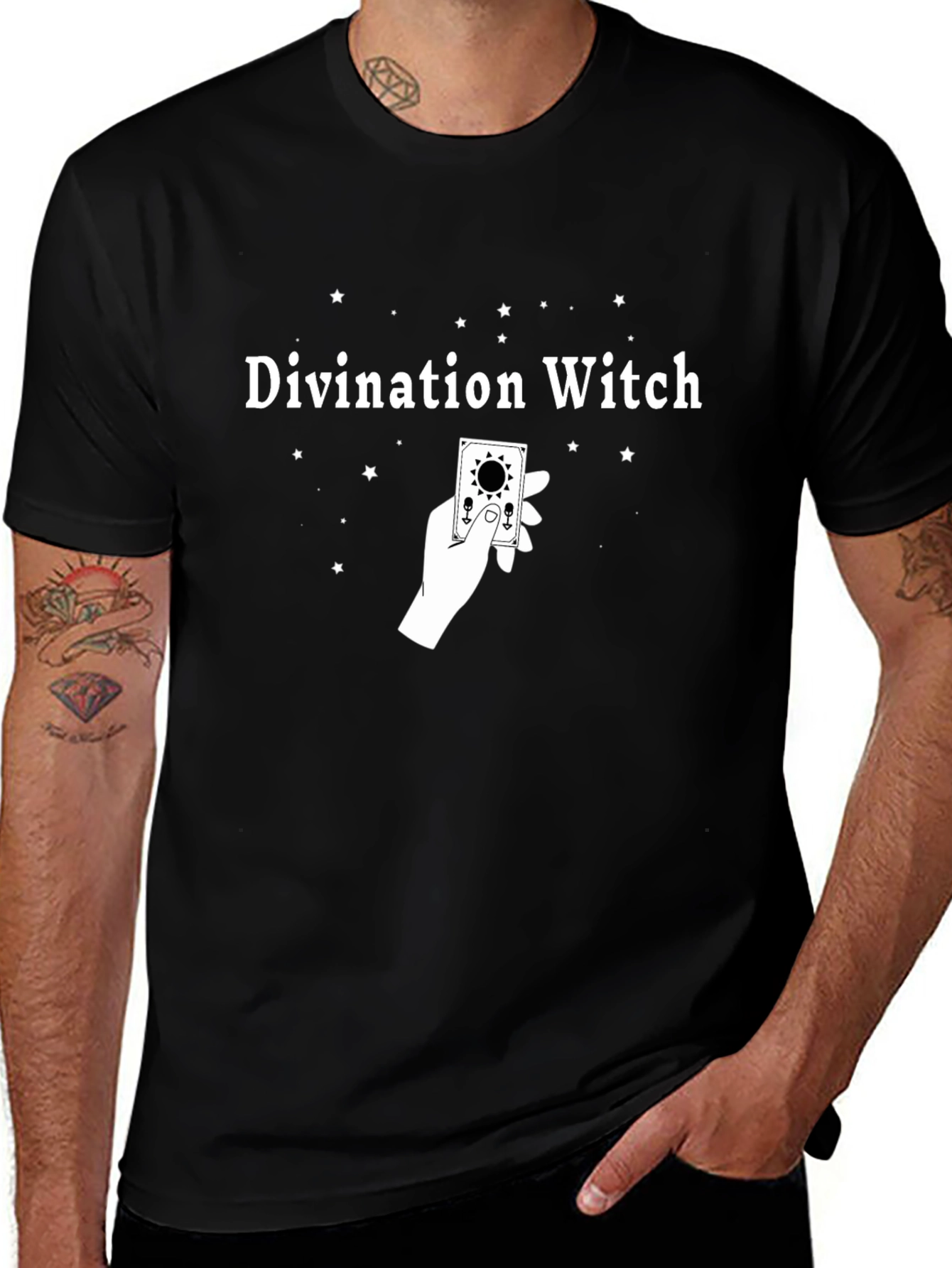 Divination Witch Graphic Tee - Unisex Black T-Shirt