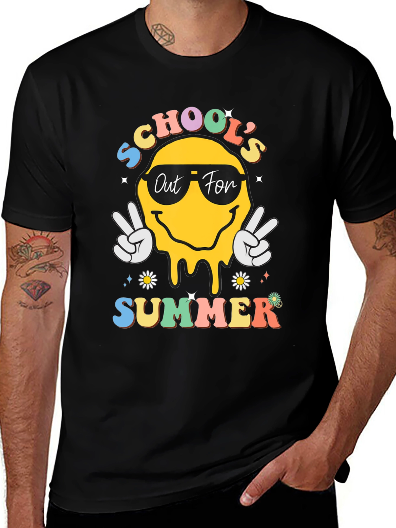 Schools Out for Summer Black T-Shirt