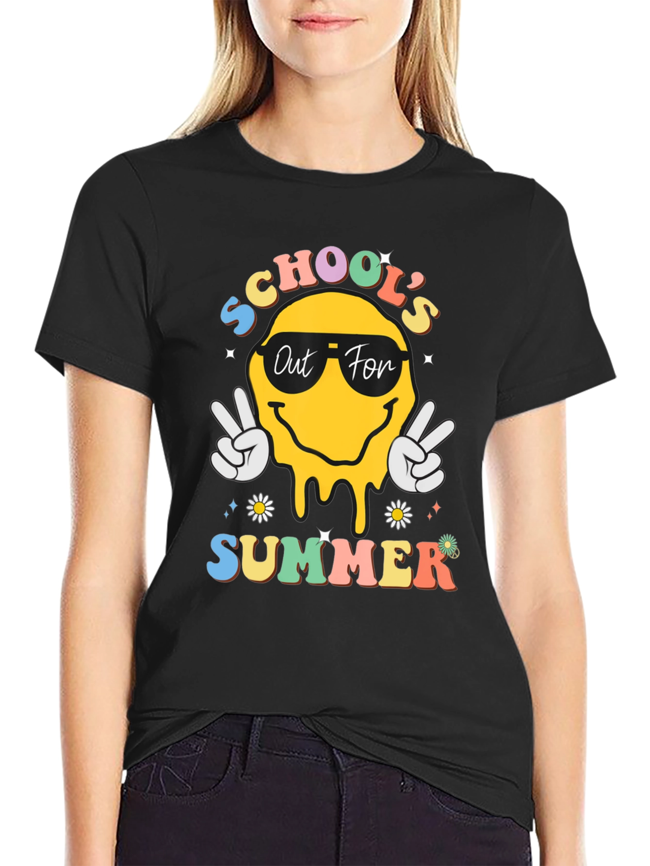 Schools Out for Summer Black T-Shirt