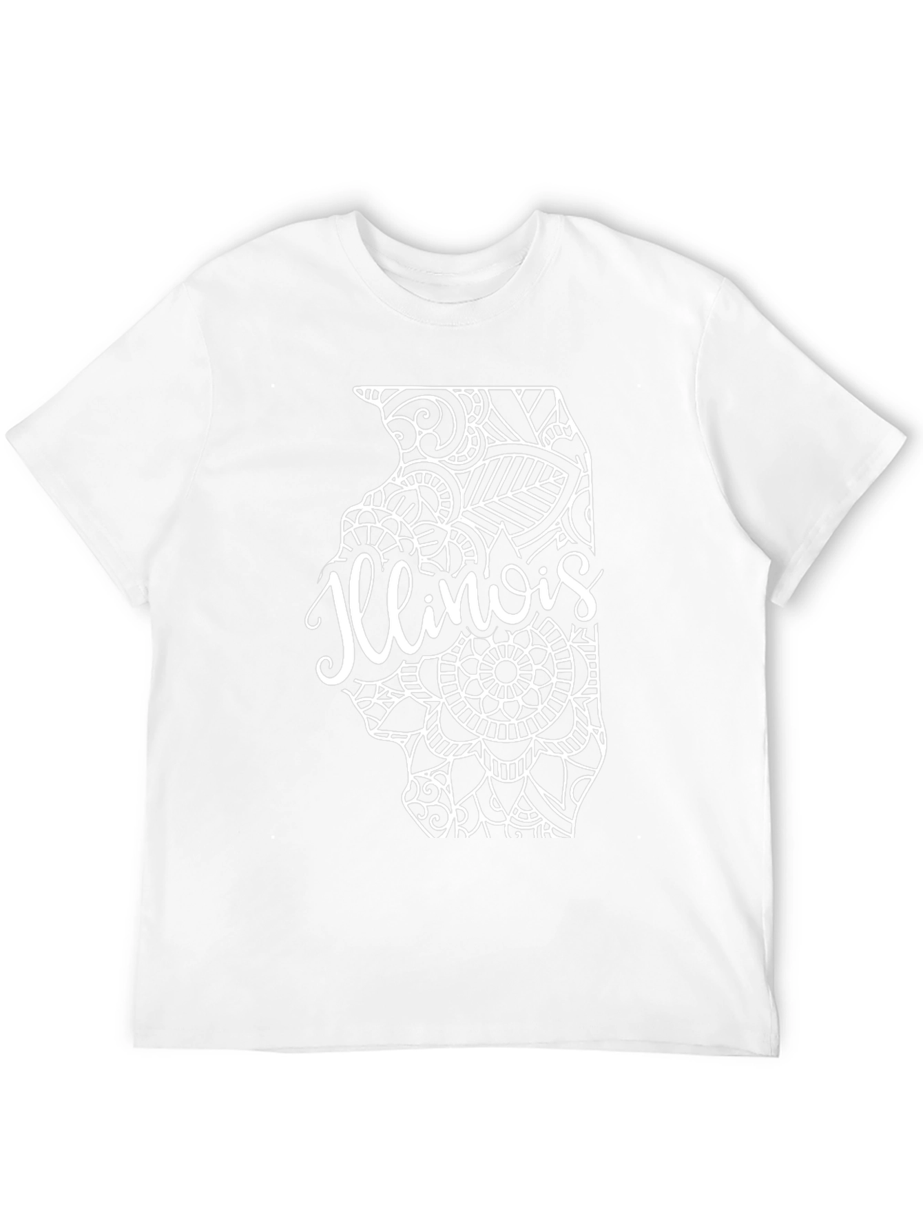 Illinois State Mandala T-Shirt - Black