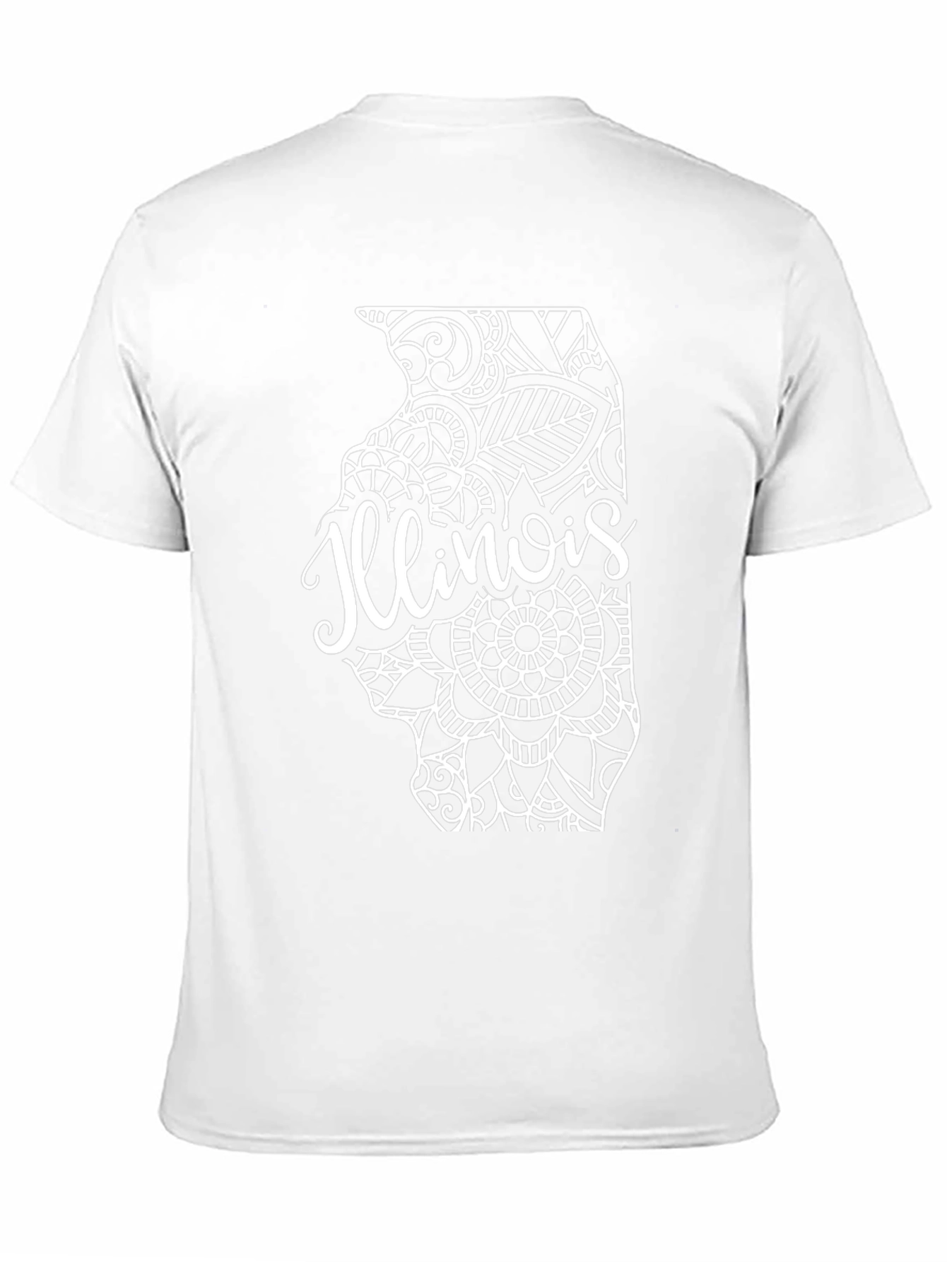 Illinois State Mandala T-Shirt - Black