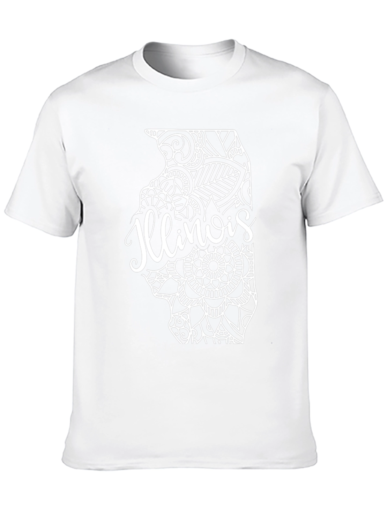 Illinois State Mandala T-Shirt - Black