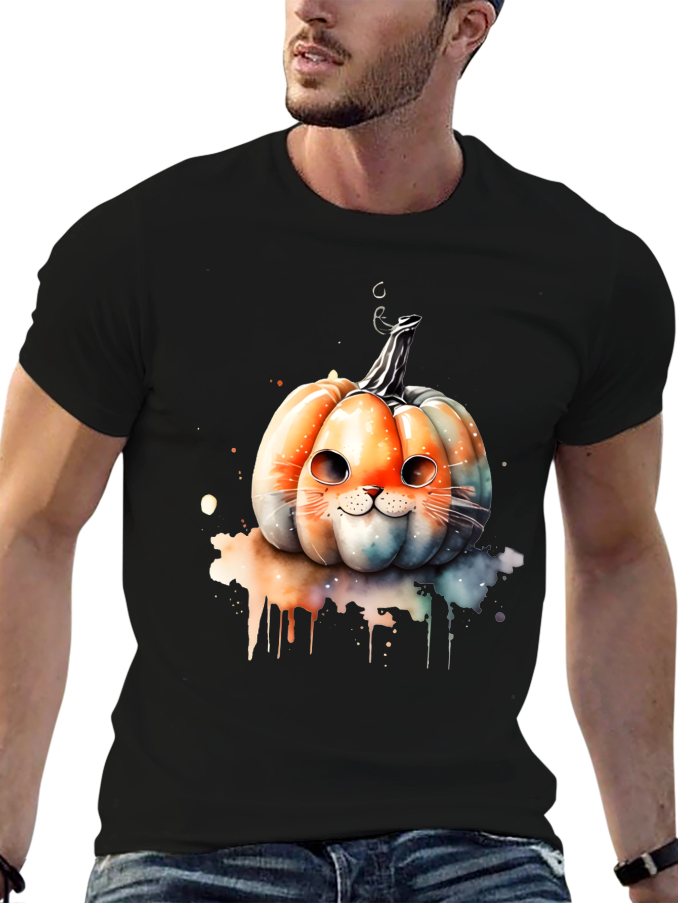 Cat Pumpkin T-Shirt: Halloween Edition