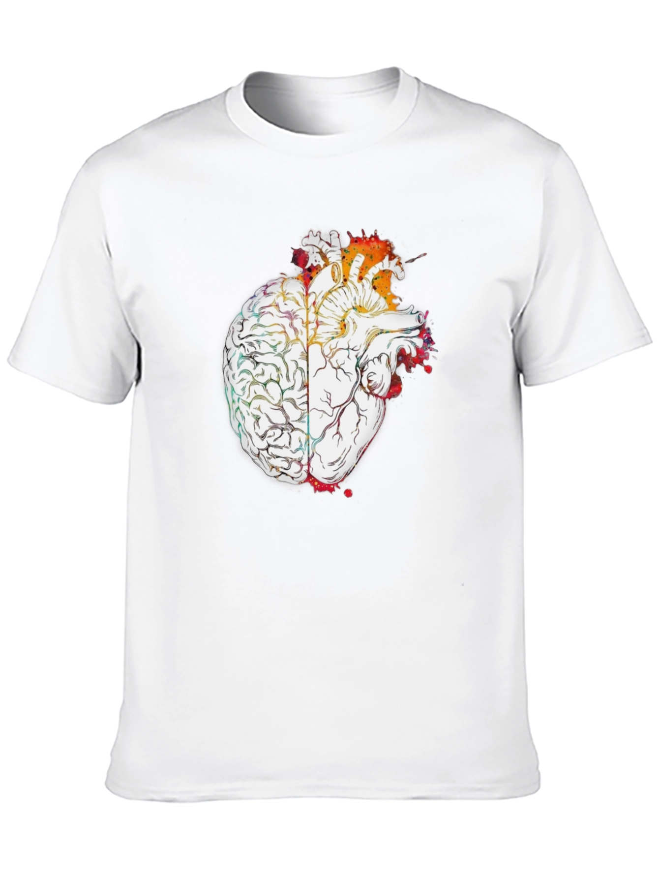 Heart & Brain Graphic Tee - Black Unisex T-Shirt