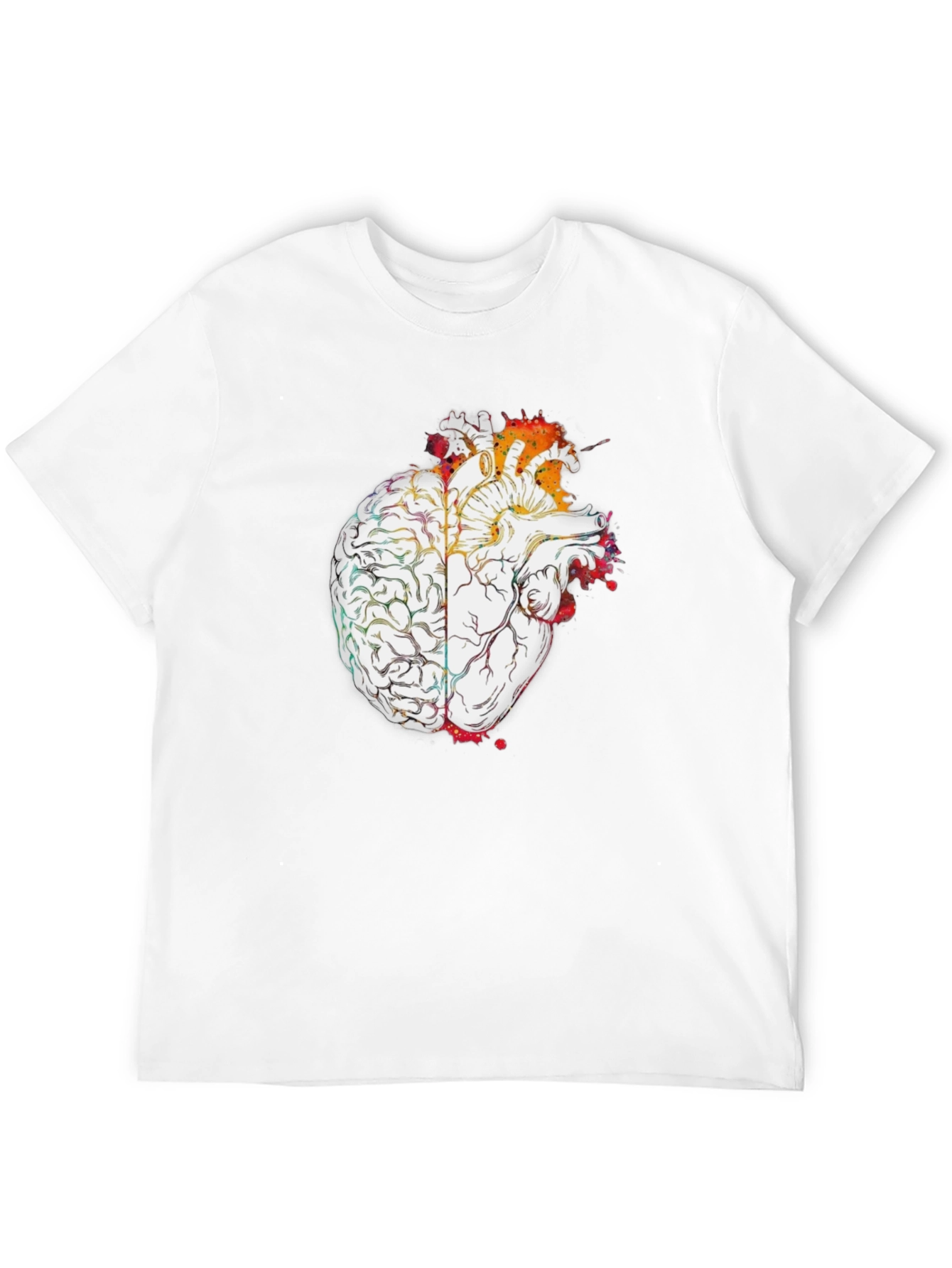 Heart & Brain Graphic Tee - Black Unisex T-Shirt
