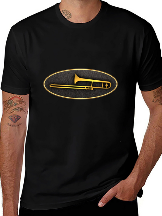 Trombone Graphic Tee - Stylish Music Lover T-Shirt