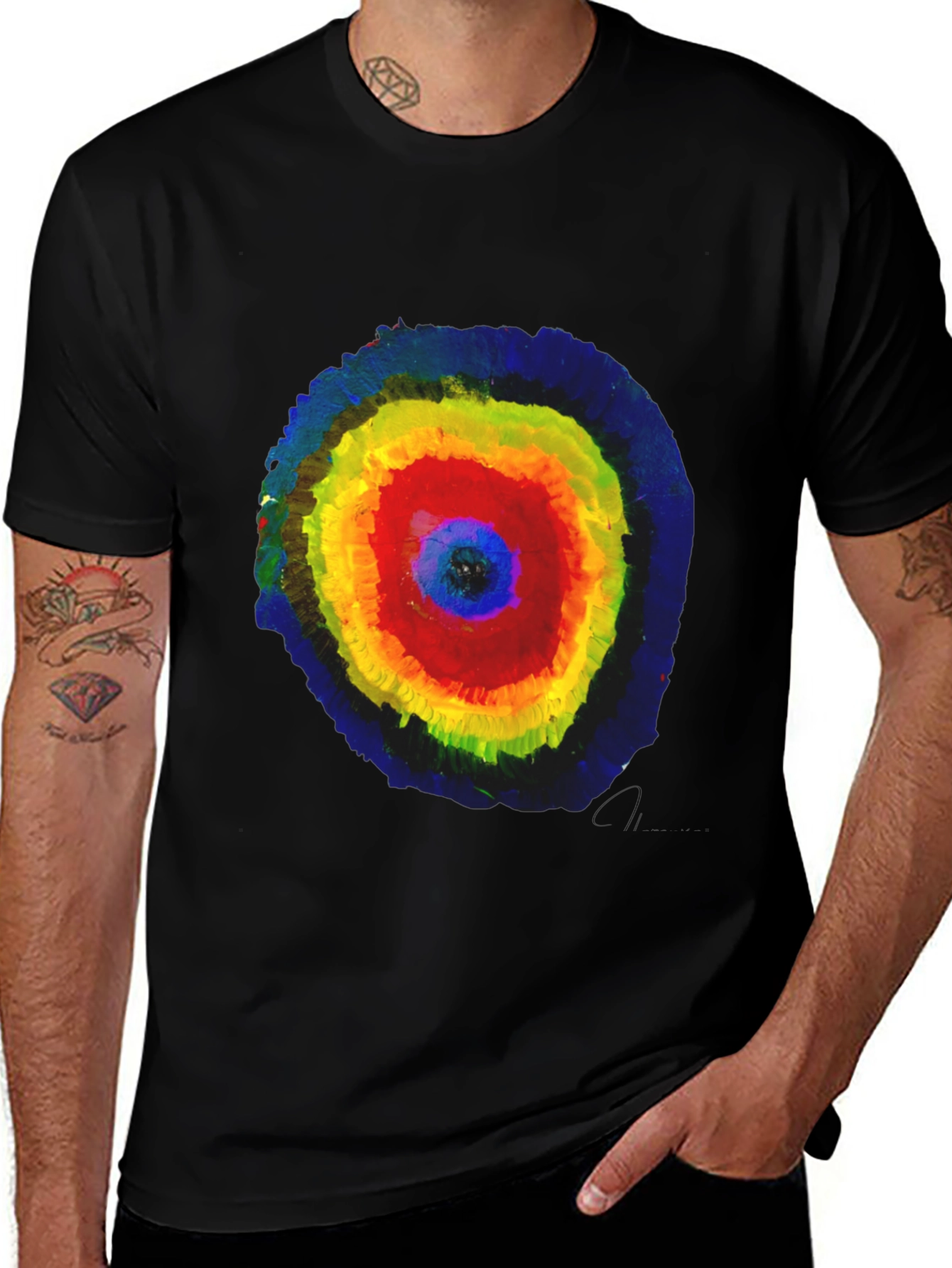 Abstract Circle Graphic Print T-Shirt