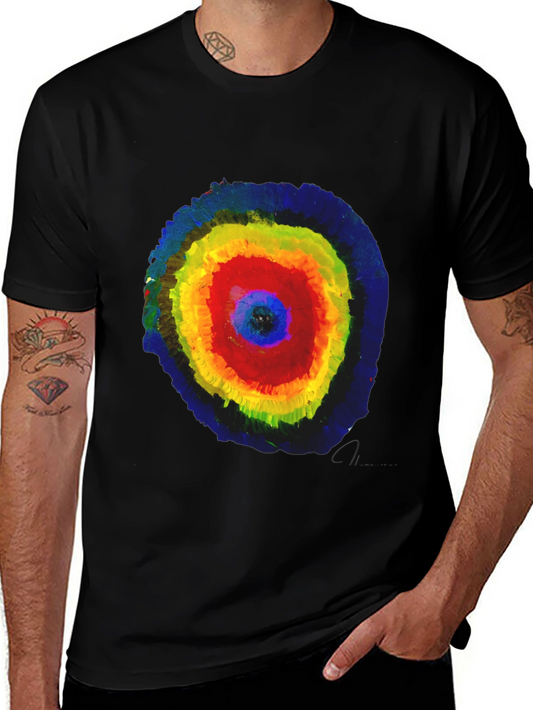 Abstract Circle Graphic Print T-Shirt