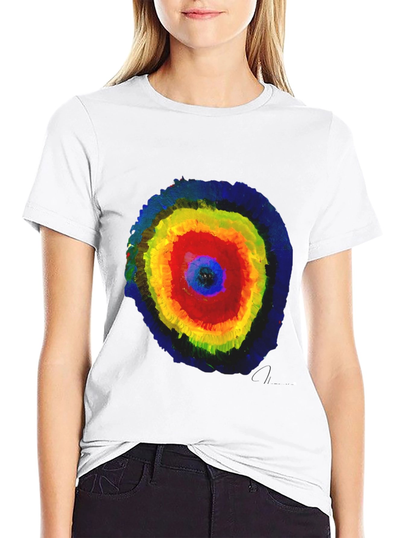 Abstract Circle Graphic Print T-Shirt