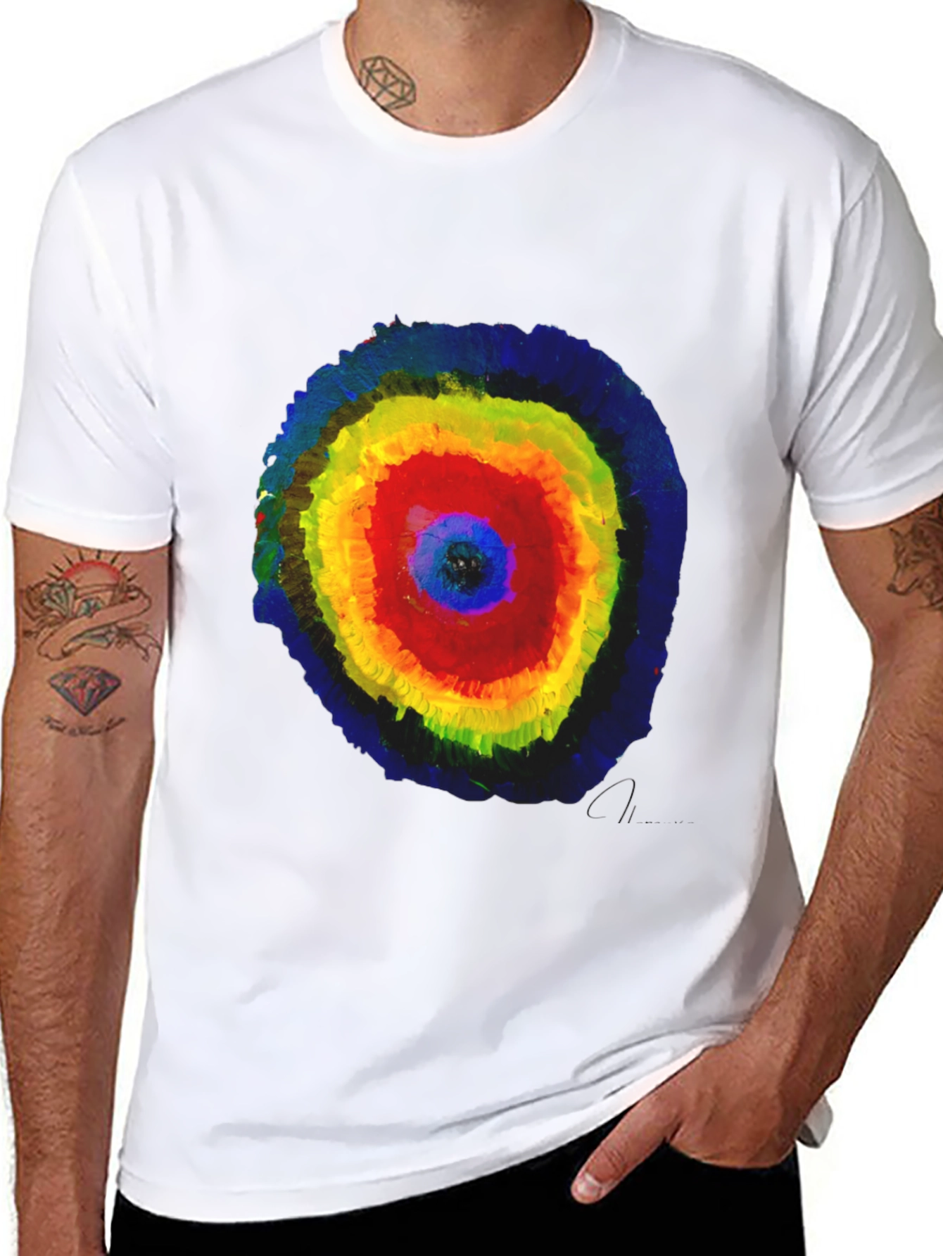 Abstract Circle Graphic Print T-Shirt