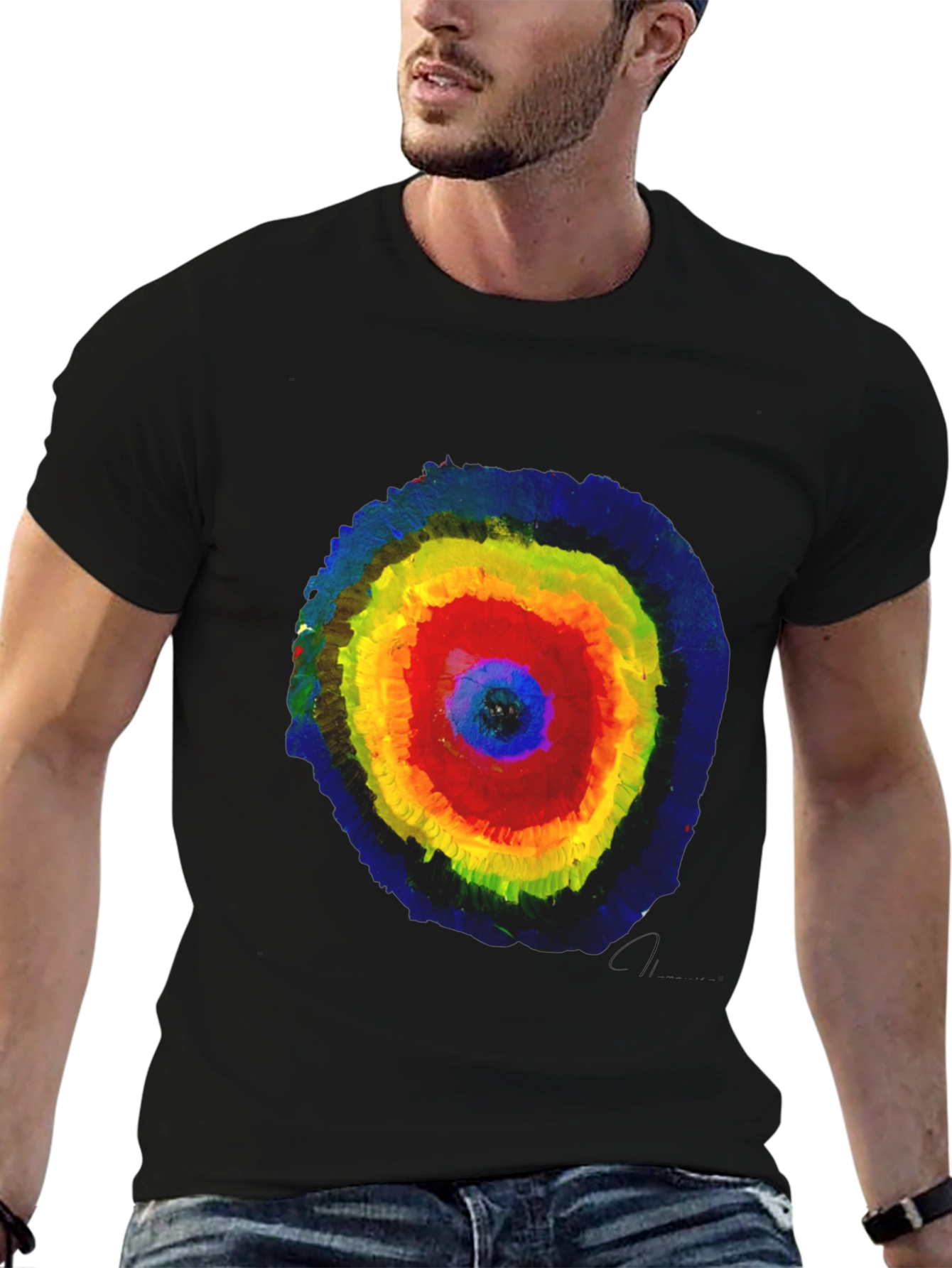 Abstract Circle Graphic Print T-Shirt