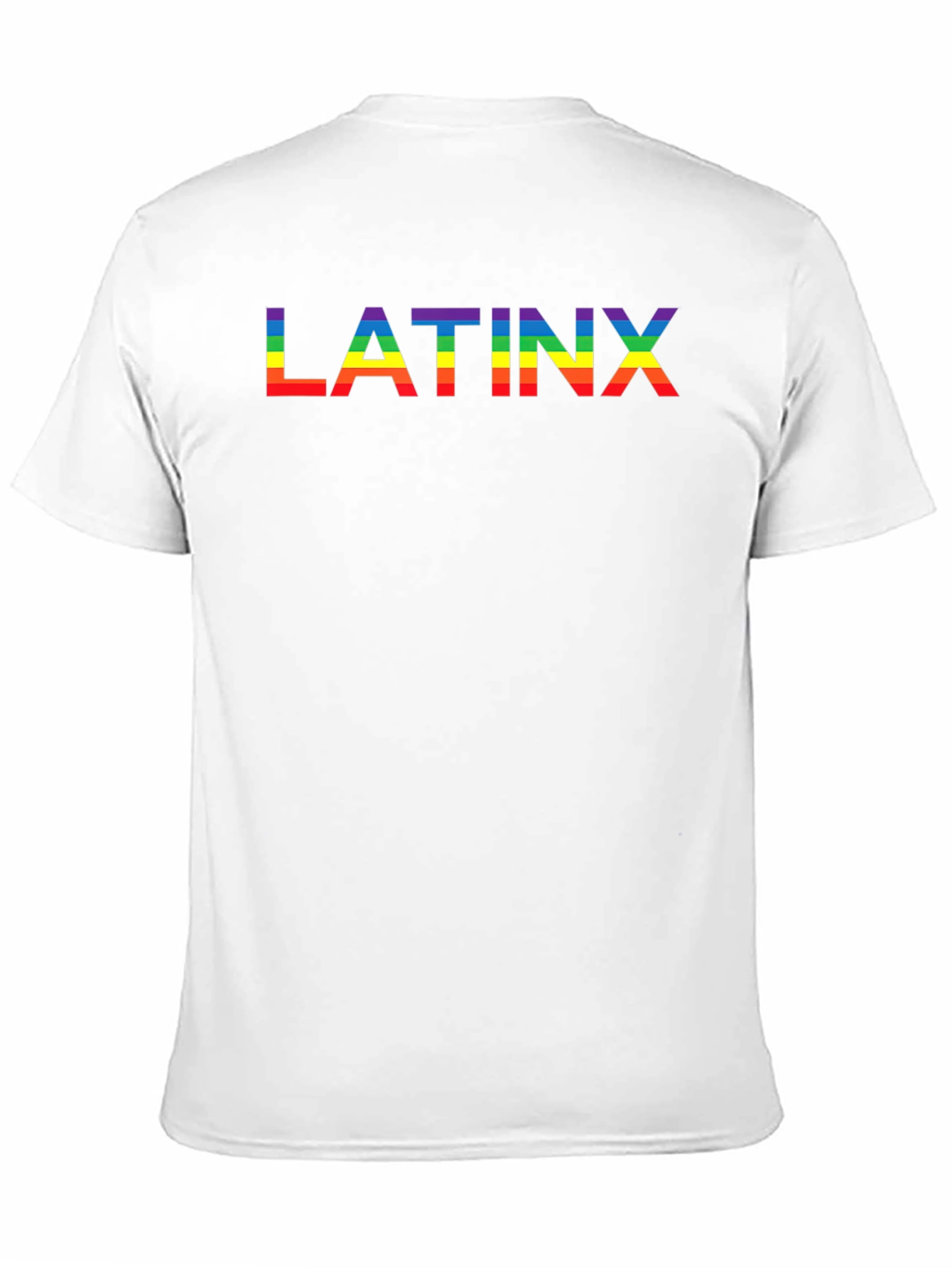 Latinx Pride Rainbow Tee - Black Cotton T-Shirt
