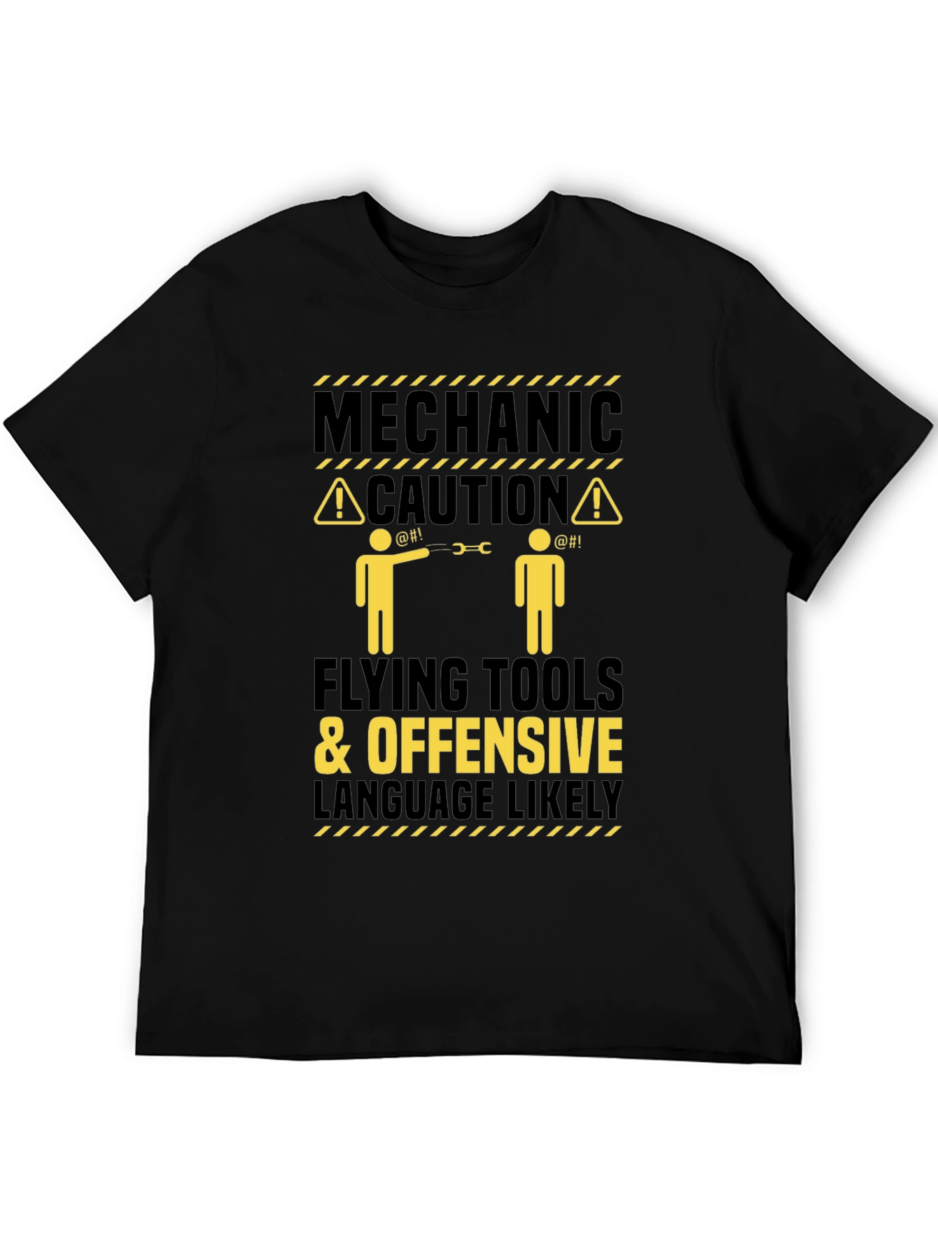 Mechanic Caution Funny Graphic T-Shirt