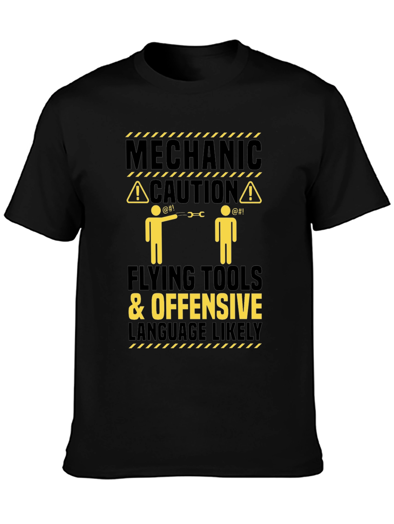 Mechanic Caution Funny Graphic T-Shirt