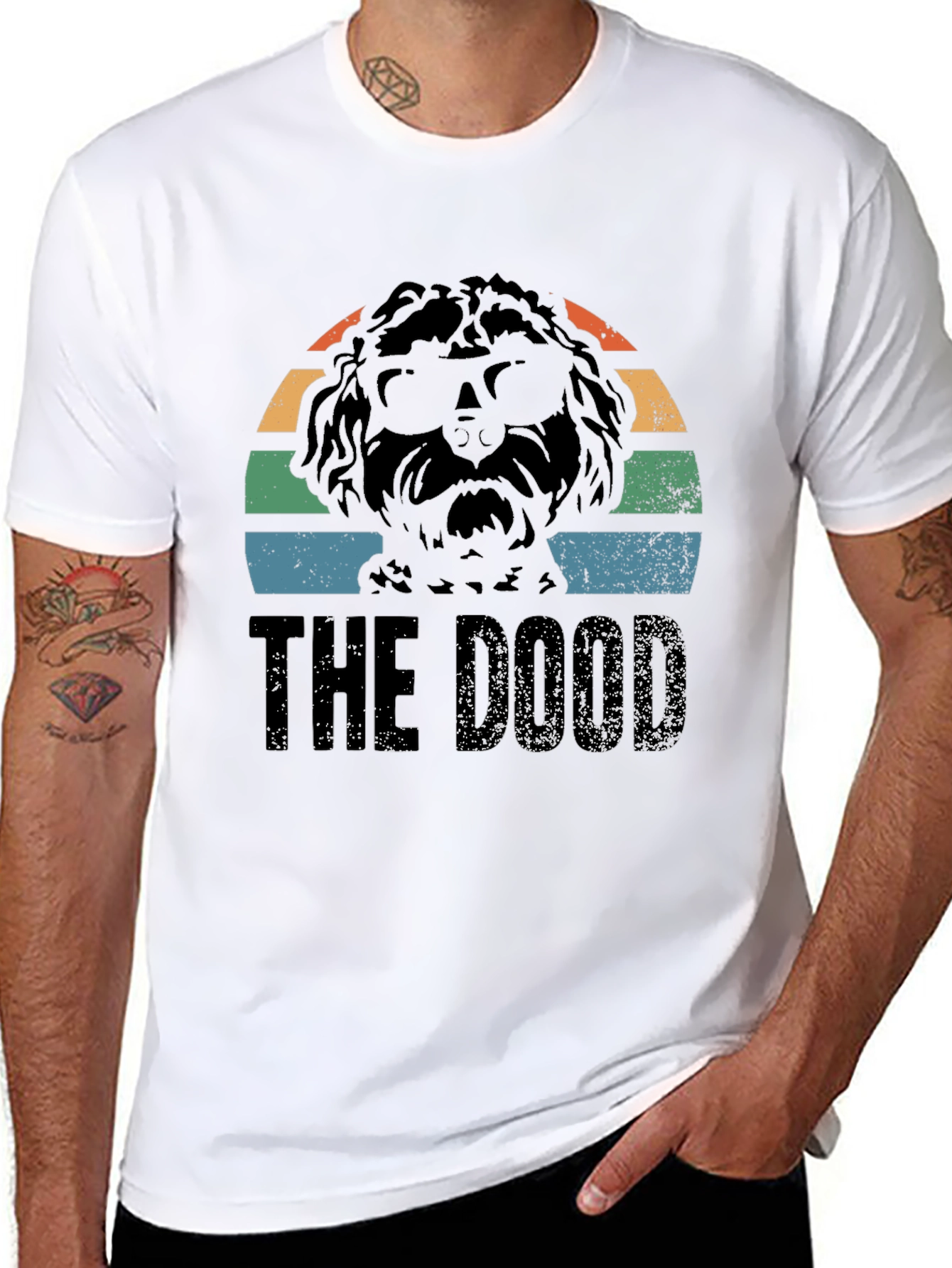 The Doggo Retro Sunset Graphic Tee