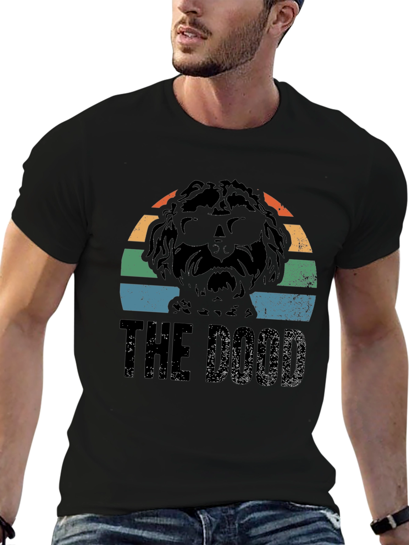 The Doggo Retro Sunset Graphic Tee