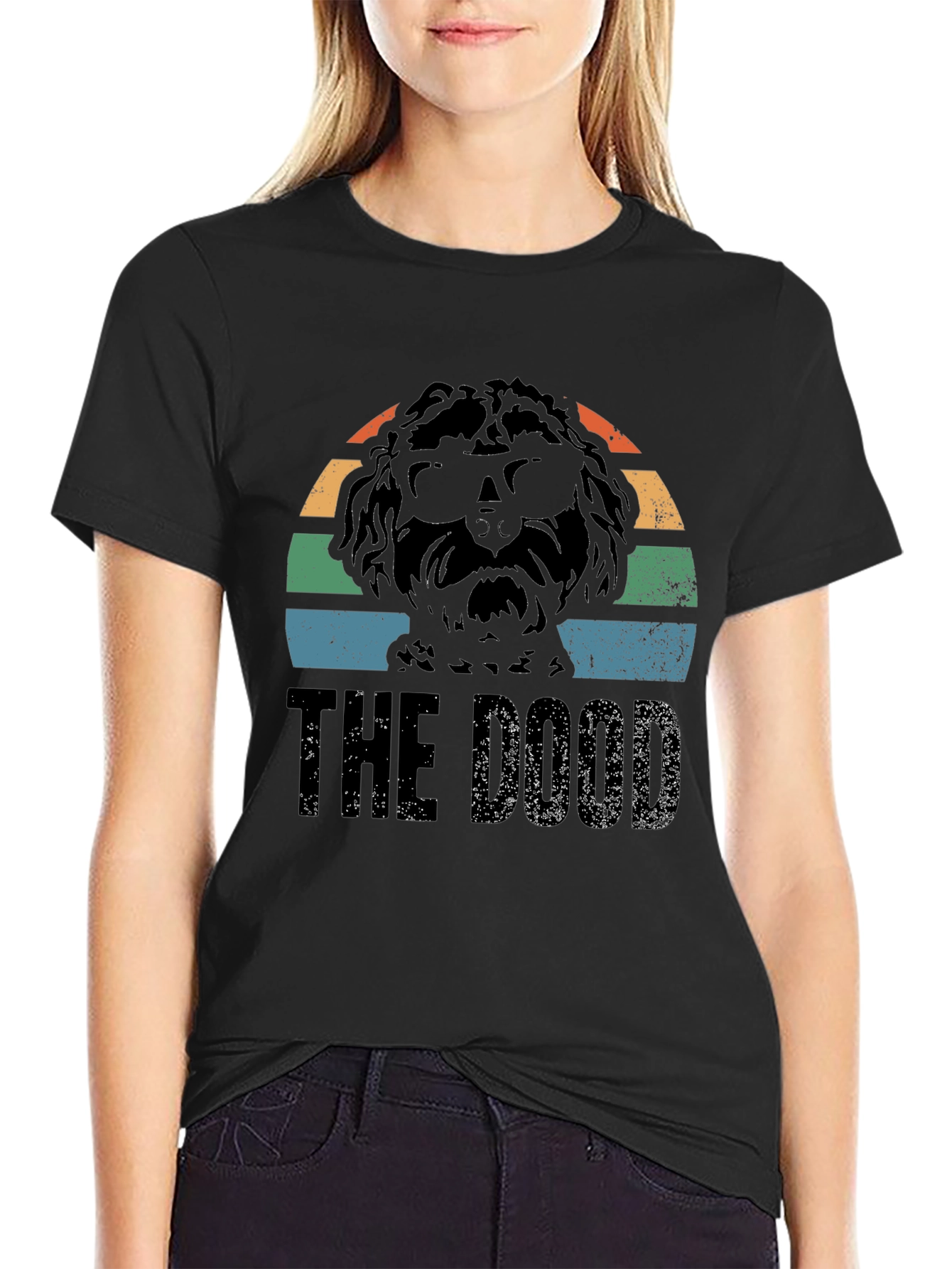 The Doggo Retro Sunset Graphic Tee