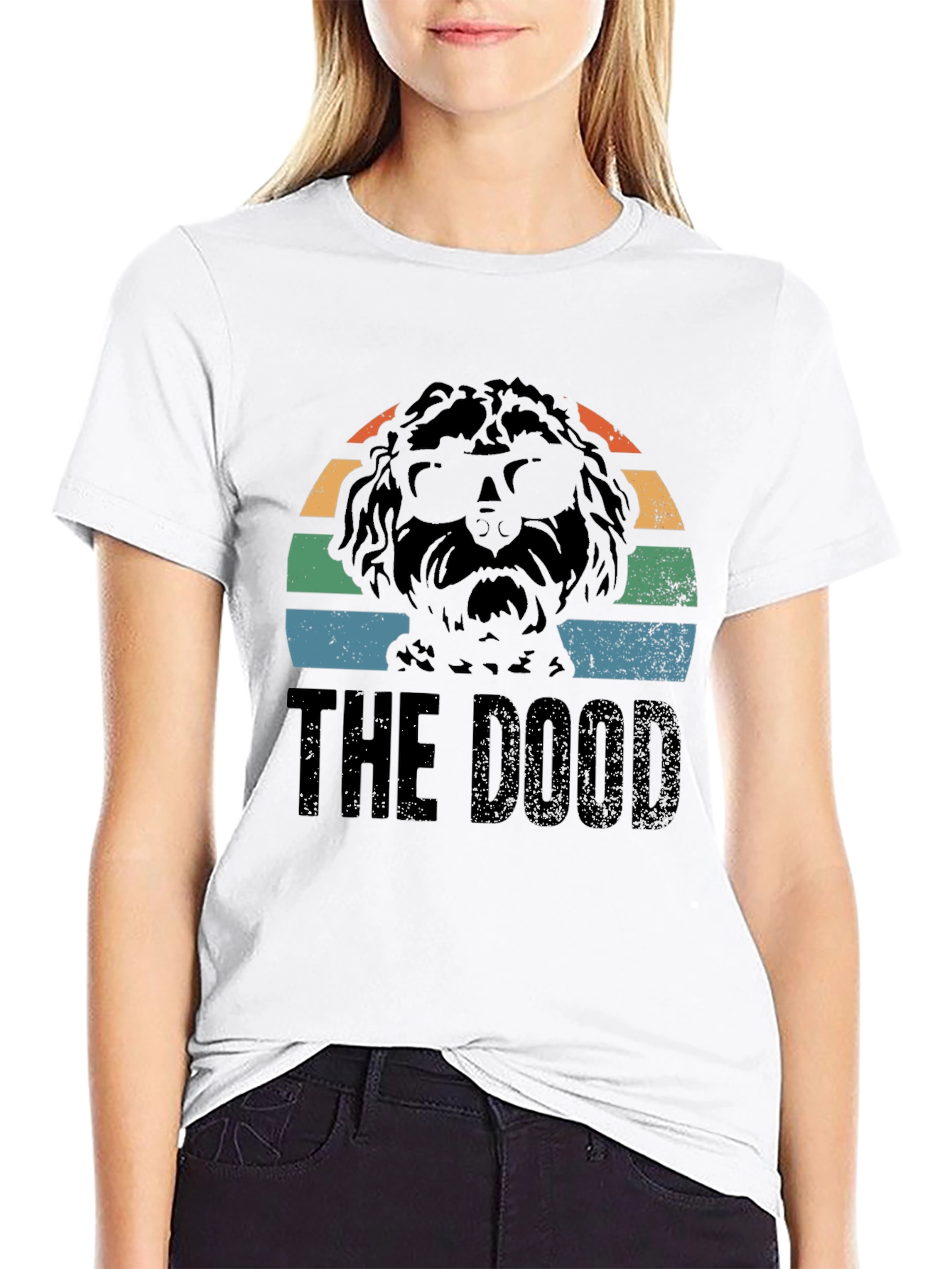 The Doggo Retro Sunset Graphic Tee