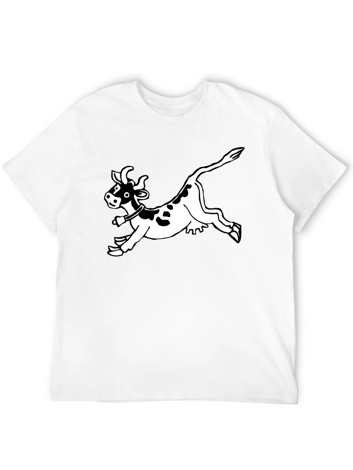 Funny Cow Graphic Black T-Shirt